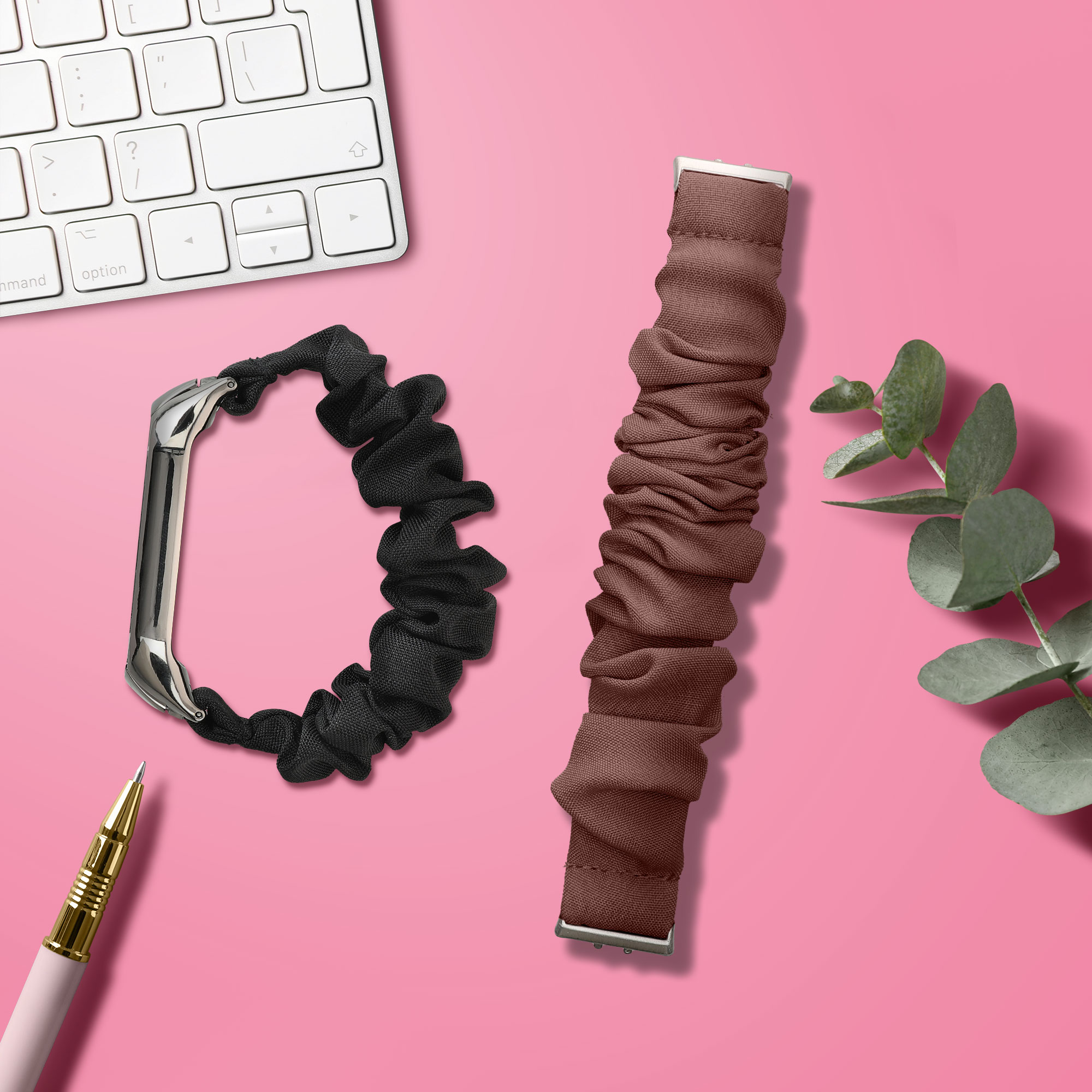 Scrunchie řemínek na chytré hodinky Samsung Galaxy Fit 3 kwmobile hroznově fialový