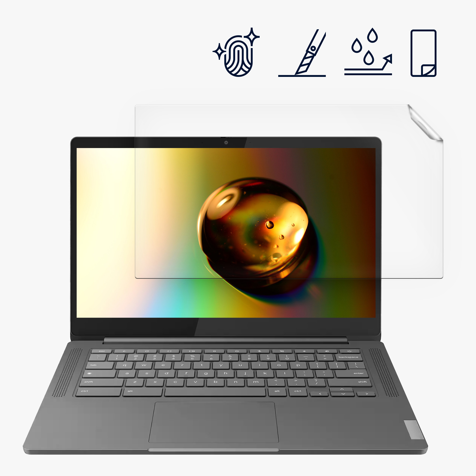 Ochranná fólie na notebook kwmobile pro Lenovo Chromebook IdeaPad Slim 3 14"… - matná