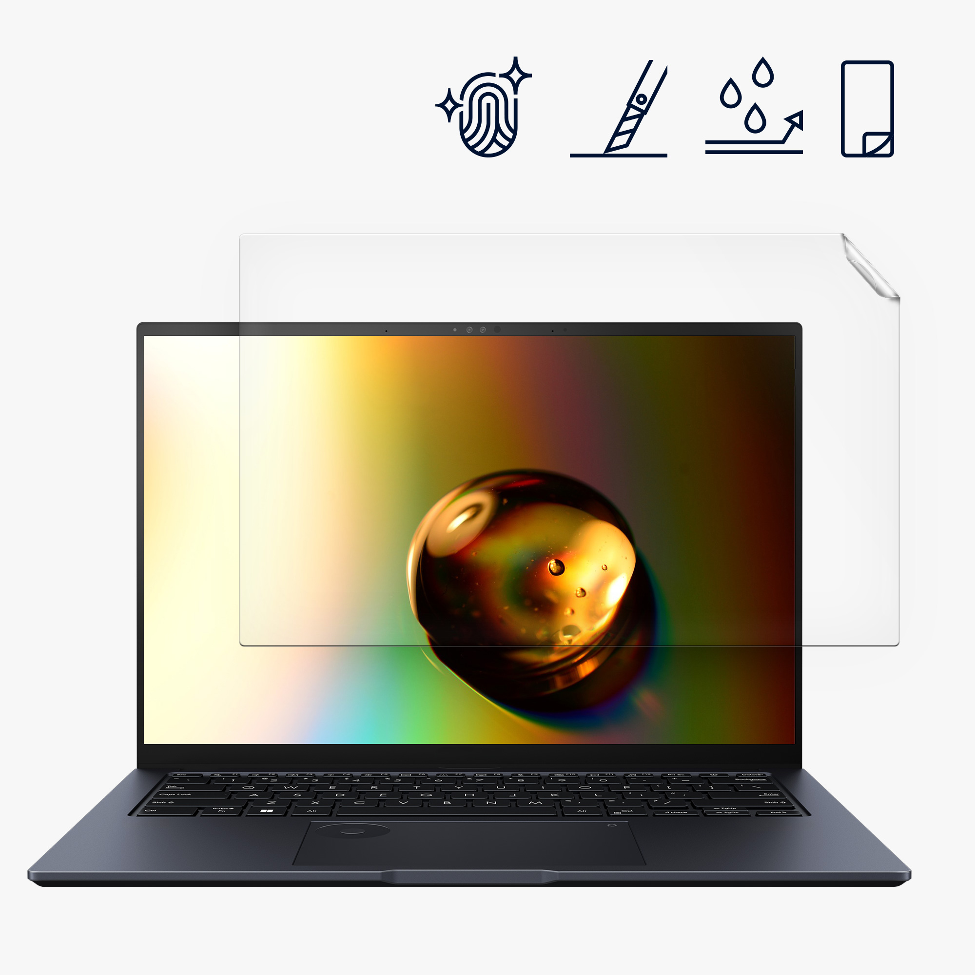 Ochranná fólie kwmobile pro ASUS Zenbook 14 OLED 2024 14" Inch - matná - Anti-Glare Anti-Reflective Laptop Protection