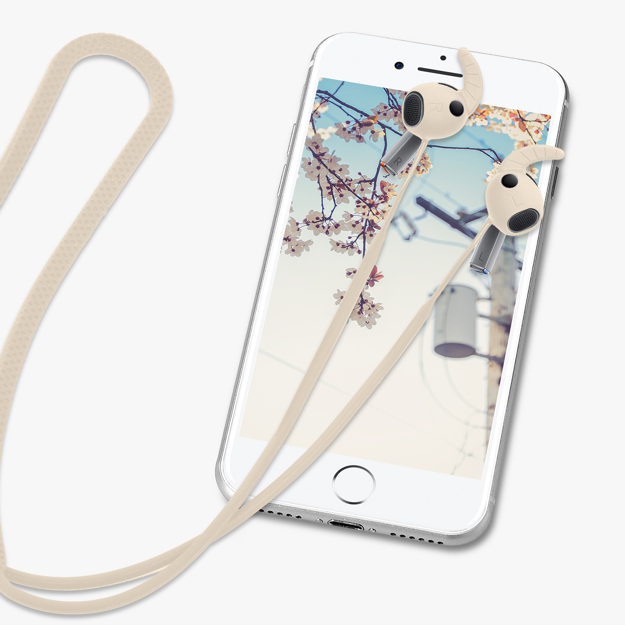 Šňůrka na sluchátka Samsung Galaxy Buds 3 Pro kwmobile béžový