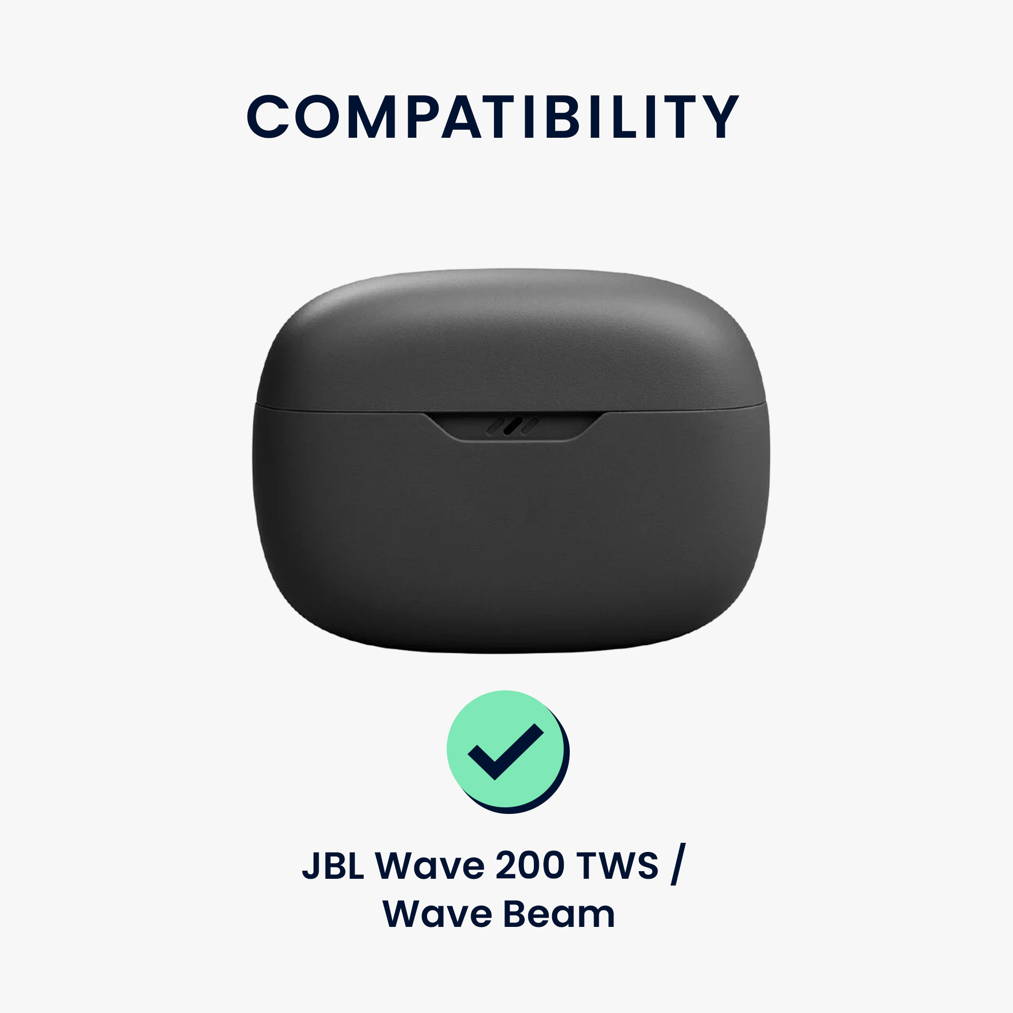 Pouzdro na sluchátka kwmobile pro JBL Wave Beam / Beam 2 / Wave 200TWS, černá