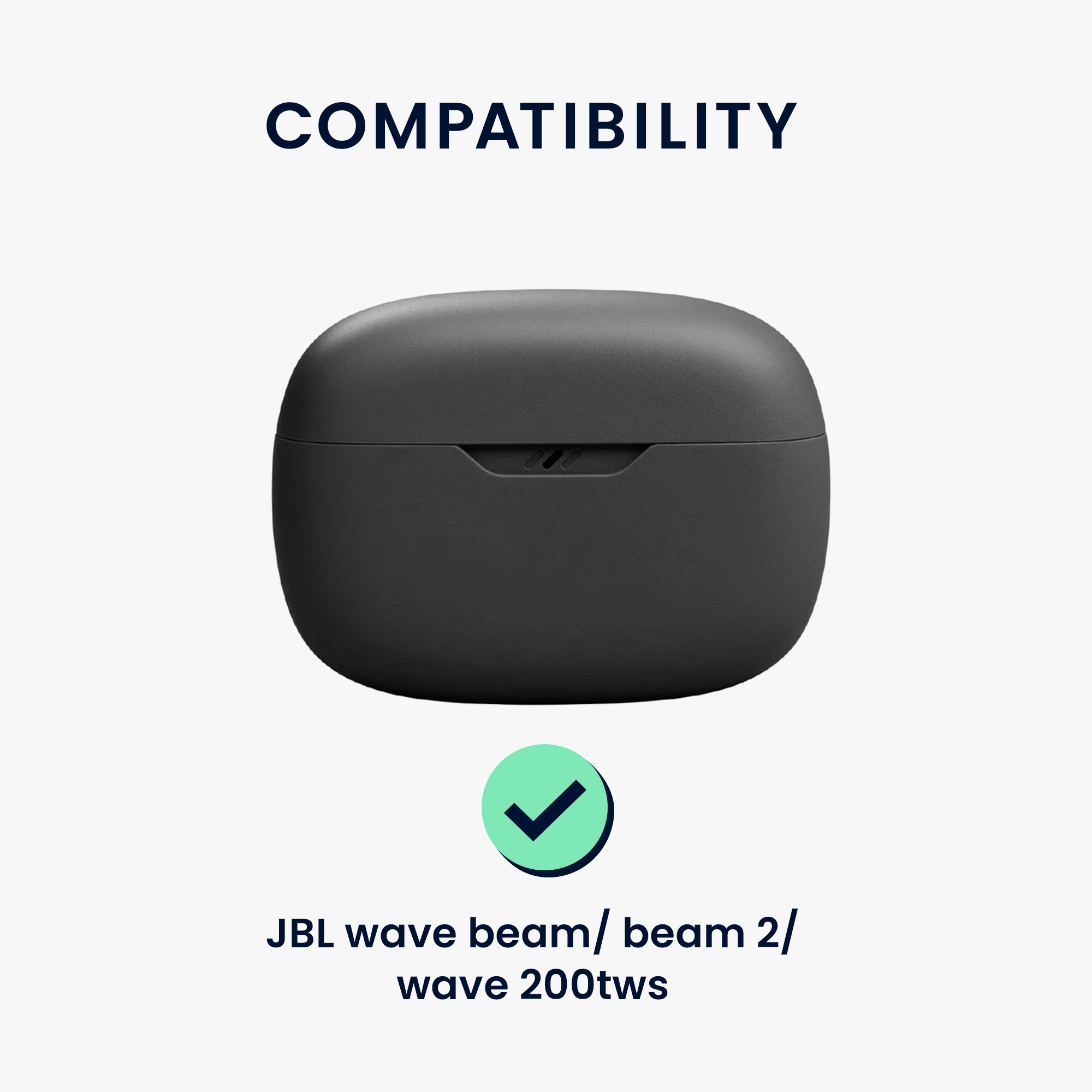 Designový obal pro JBL Wave Beam / Beam 2 / Wave 200TWS kwmobile s karabinou silikonové - zelená / černá