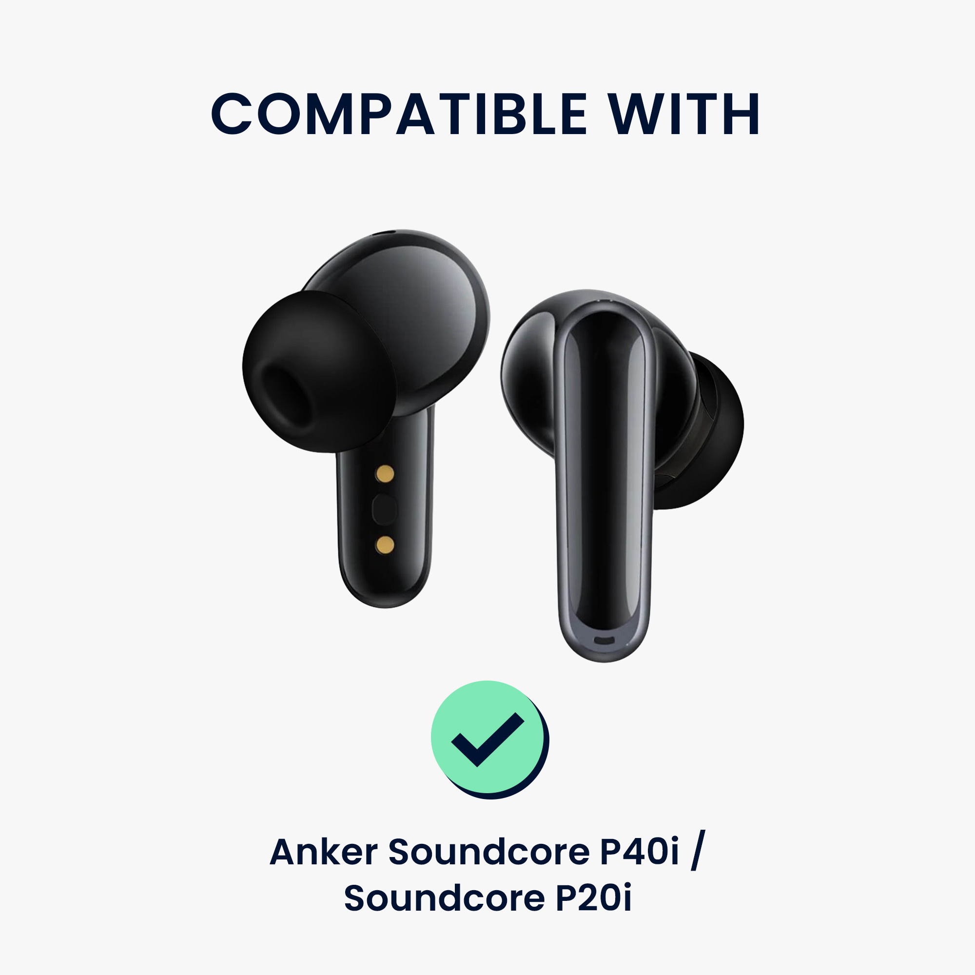 Špunty do sluchátek 6 ks Anker Soundcore P40i / Soundcore P20i kwmobile - černá