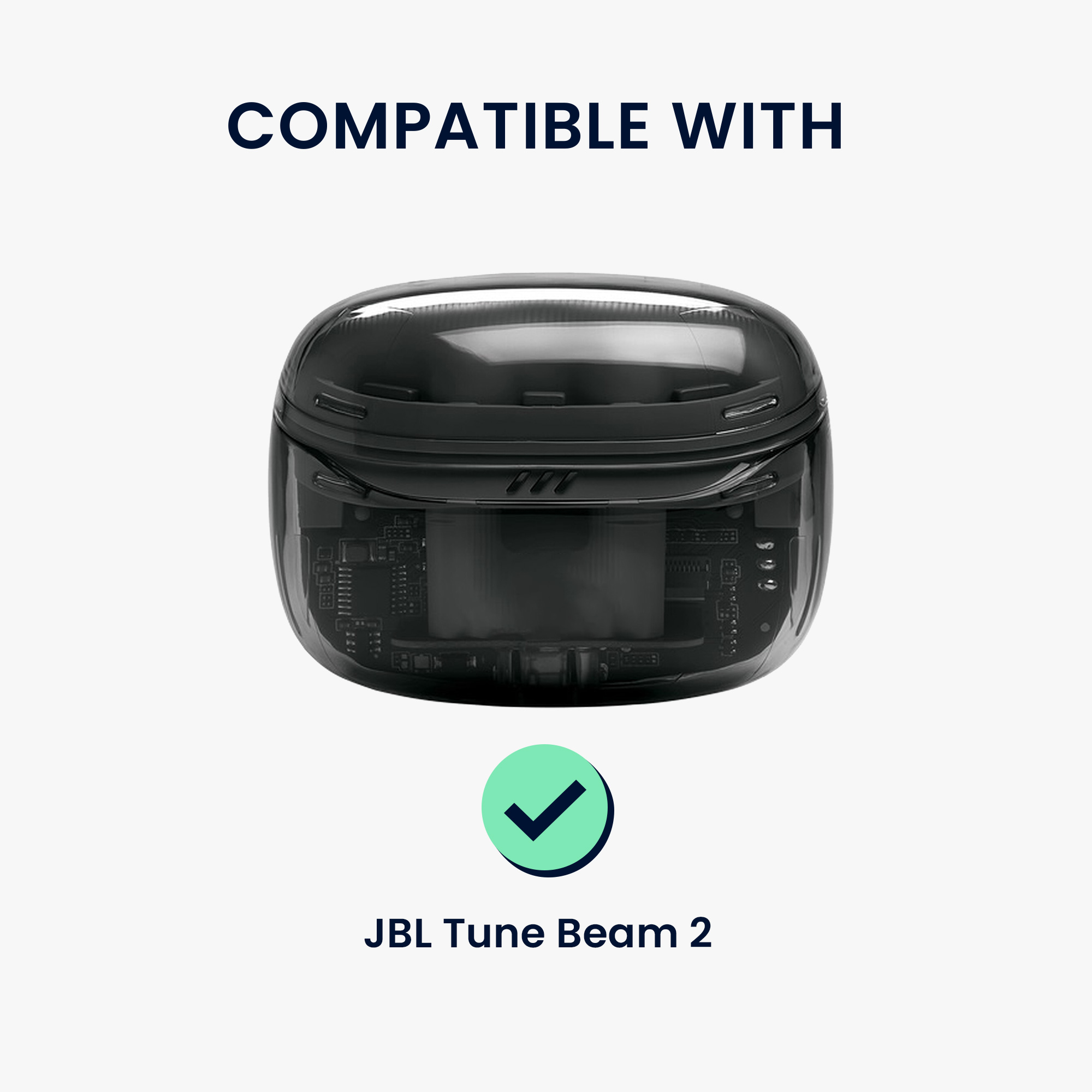 Pouzdro pro JBL Tune Beam 2 kwmobile s poutkem silikonové - tmavě modrá