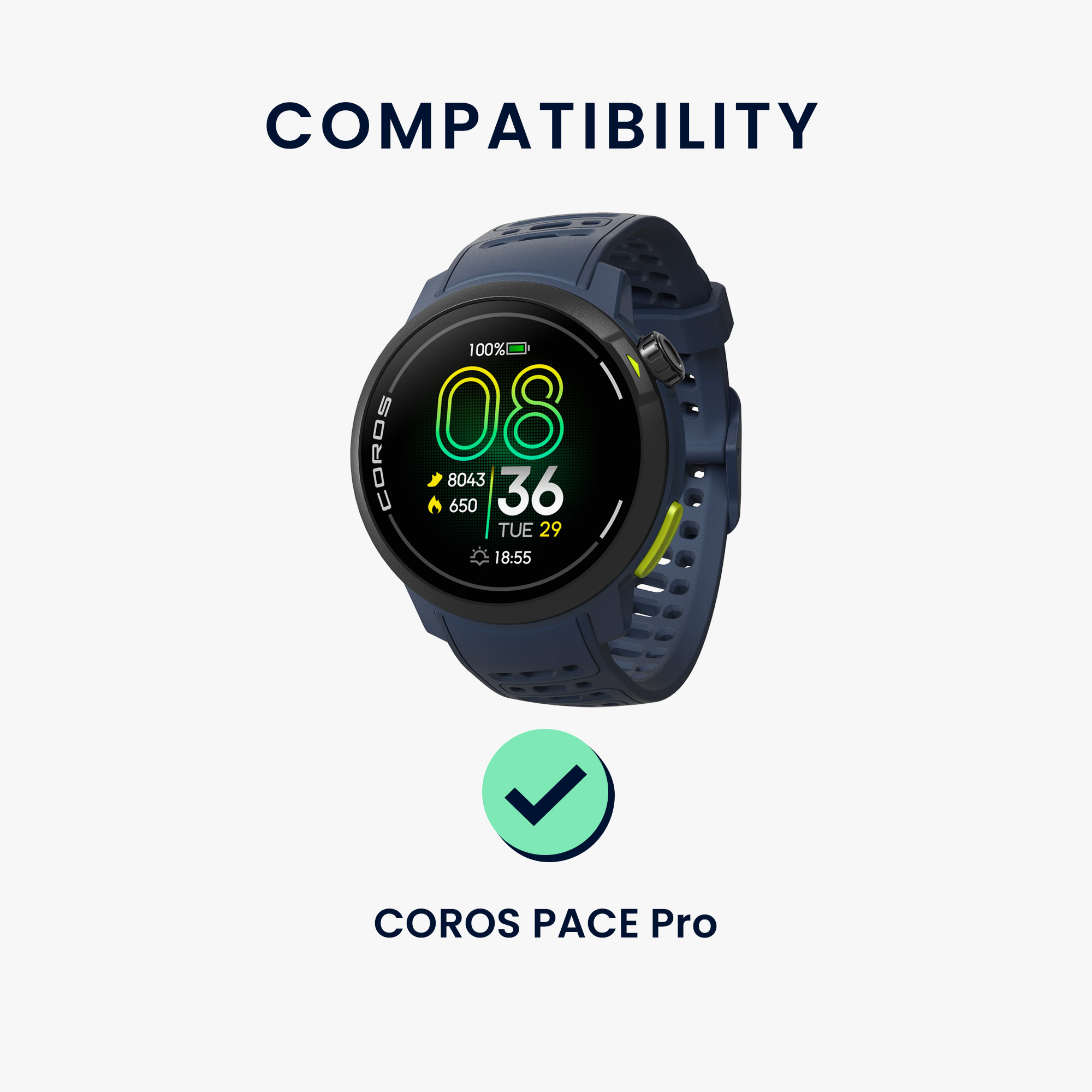 Nabíjecí kabel k chytrým hodinkám COROS PACE Pro kwmobile - černá