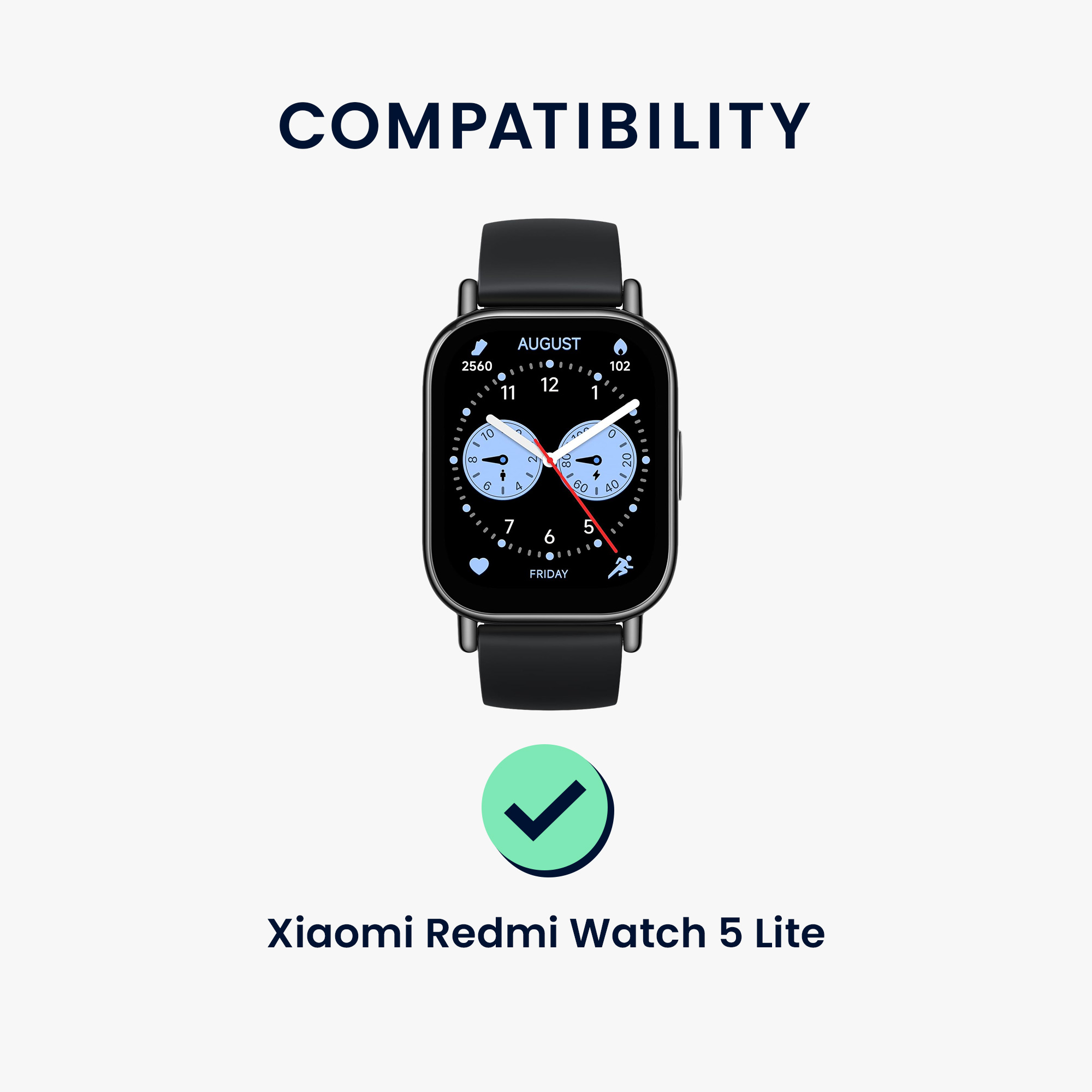 kwmobile ochranná fólie proti otiskům Redmi Watch 5 Lite 2 ks