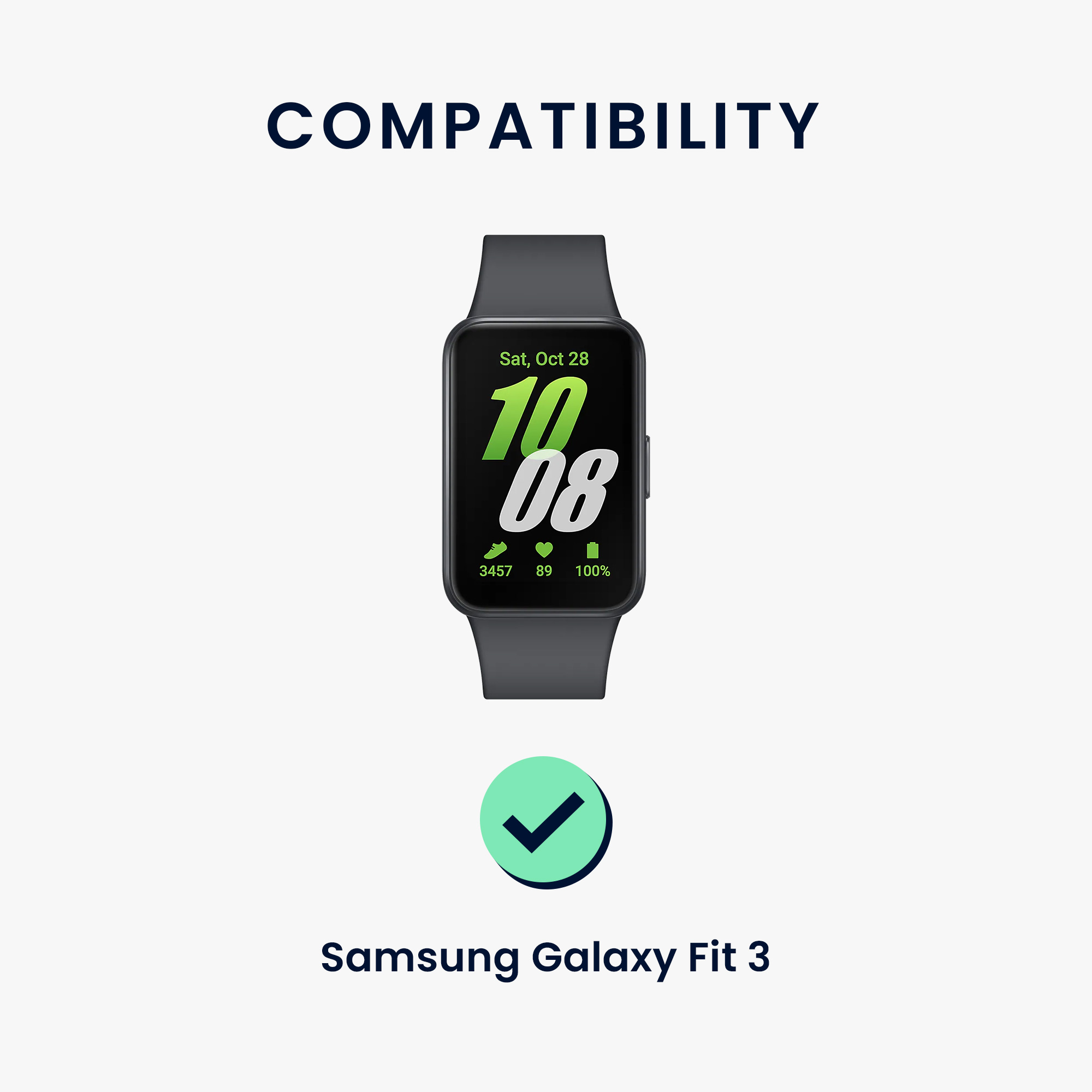 Silikonový řemínek na chytré hodinky Samsung Galaxy Fit 3 kwmobile pudrově růžový