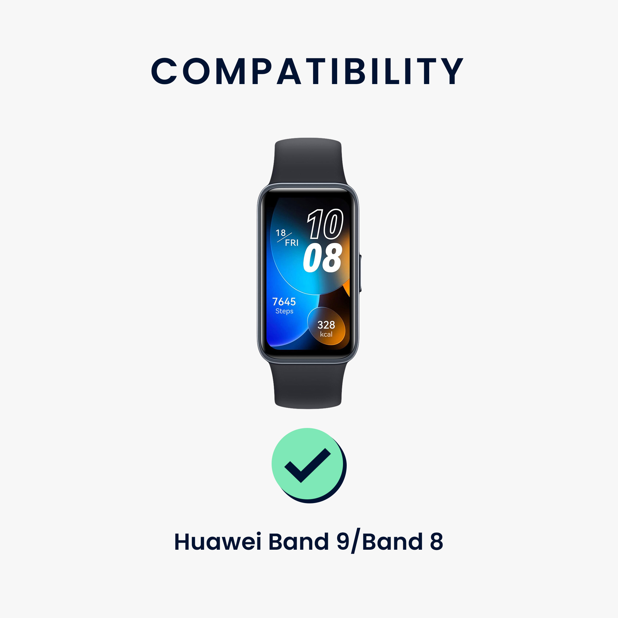 Sada silikonových řemínků na chytré hodinky Huawei Band 9 / Band 8 7 6 Pro / Honor Band 7 6 černé