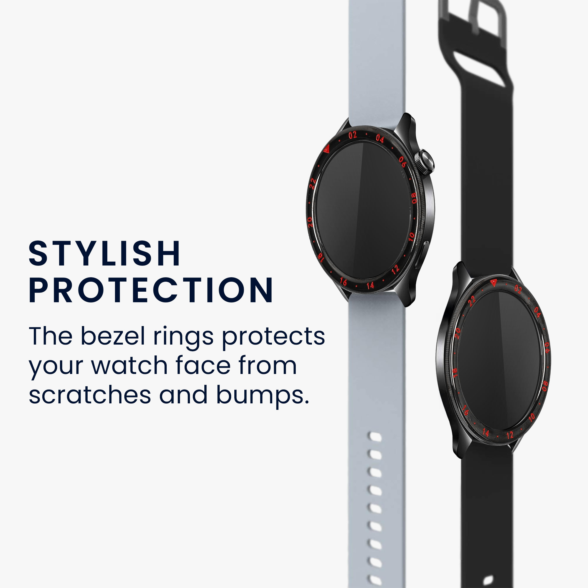 Ochranný rámeček na hodinky kwmobile pro Xiaomi Watch S4 /Watch S4 eSIM / Watch S3, černá / červená