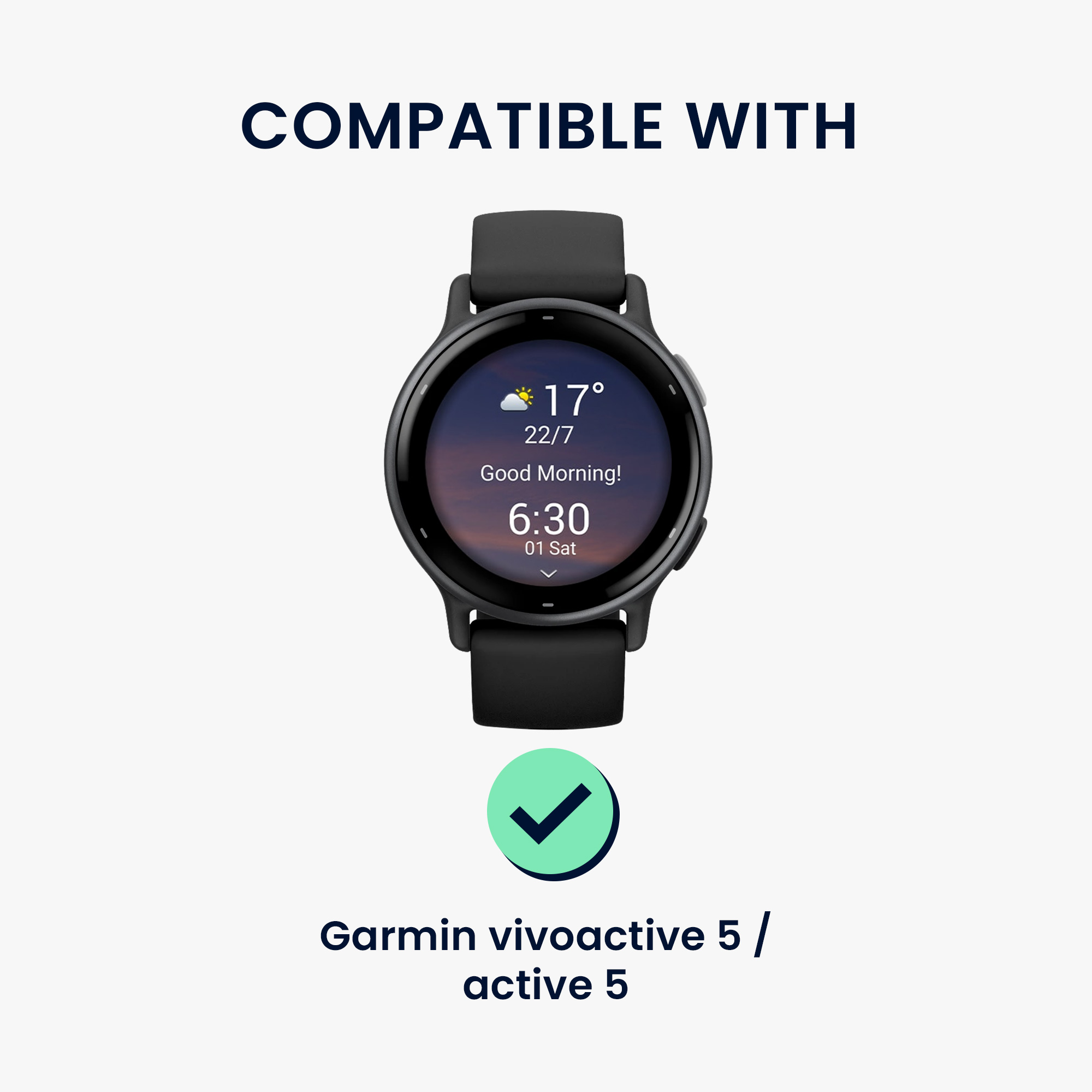Řemínek kwmobile pro Garmin vivoactive 5 / active 5 - 21.6 cm