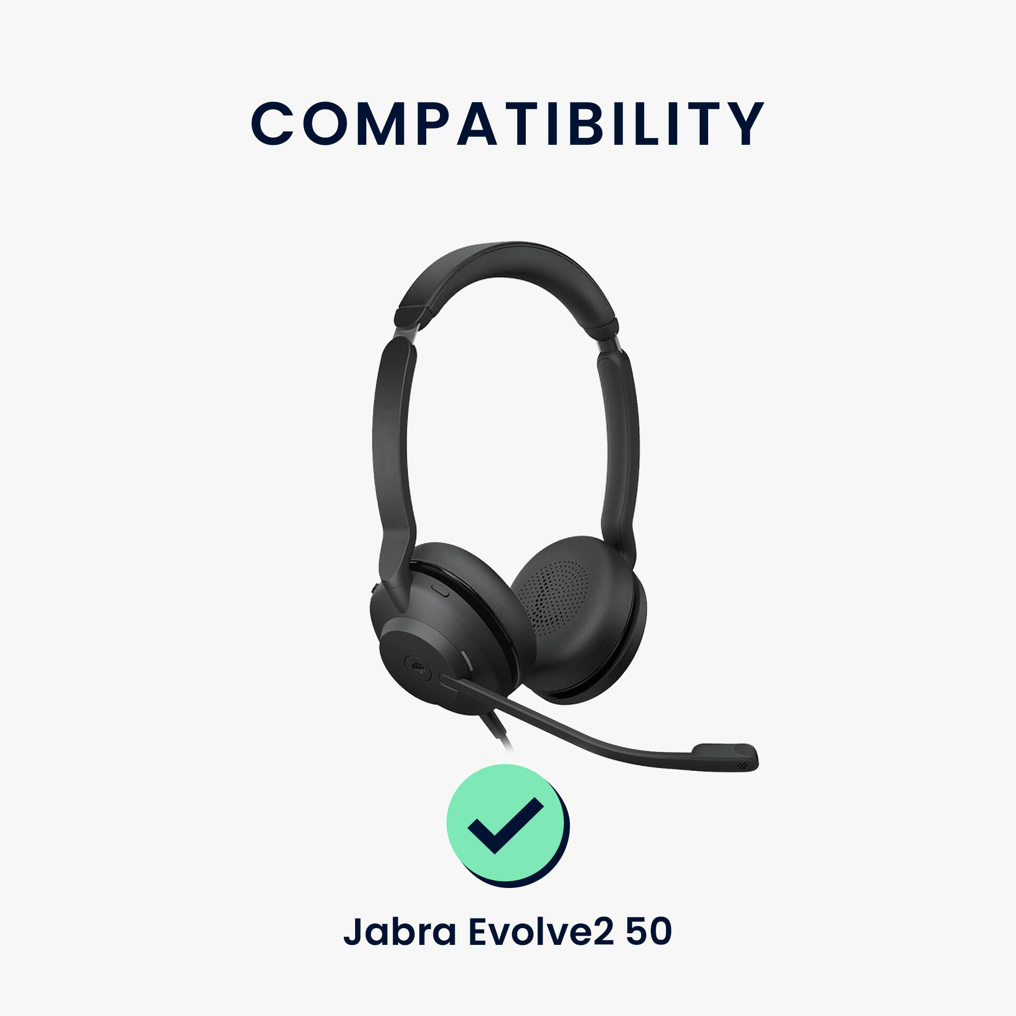 Náhradní náušníky na sluchátka Jabra Evolve 2 50 kwmobile 2 ks černé