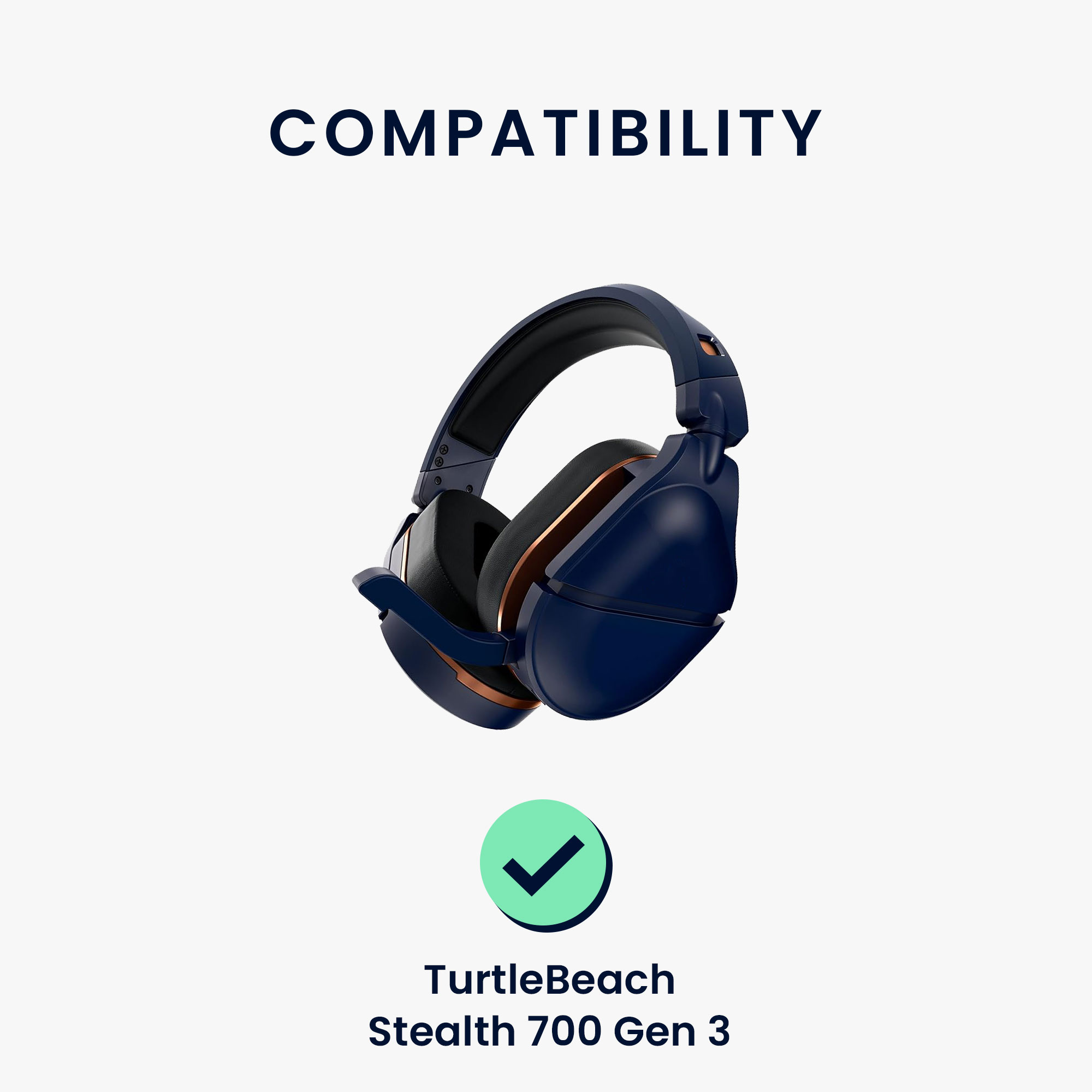 Náušníky na sluchátka 2 ks TurtleBeach Stealth 700 Gen 3 kwmobile - černá