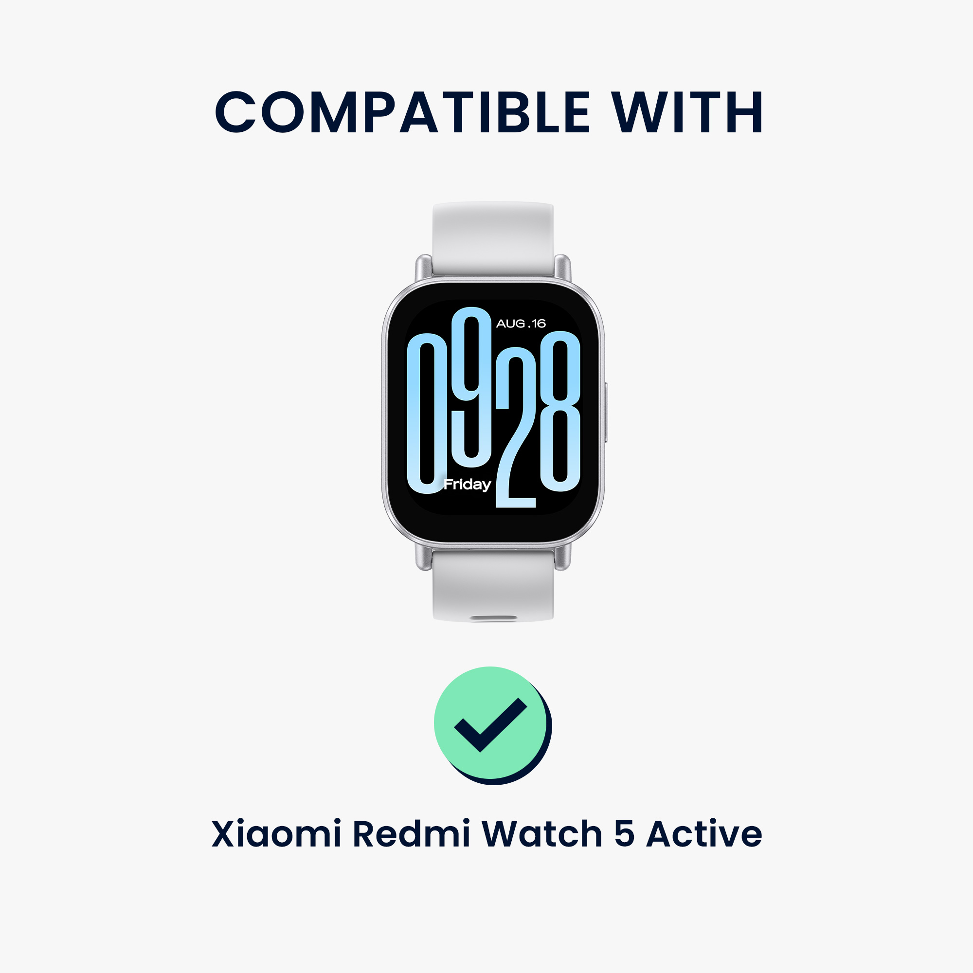 kwmobile ochranný kryt na chytré hodinky Redmi Watch 5 Active - bílá