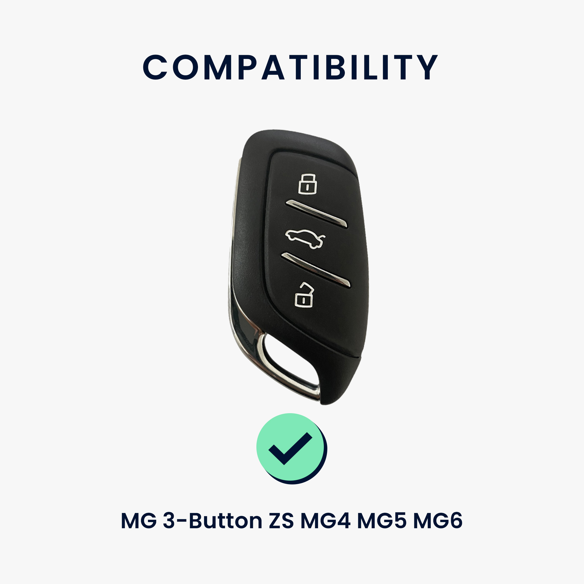Pouzdro na klíč od auta kwmobile MG 3 tlačítka ZS/MG4/MG5/MG6, hnědá