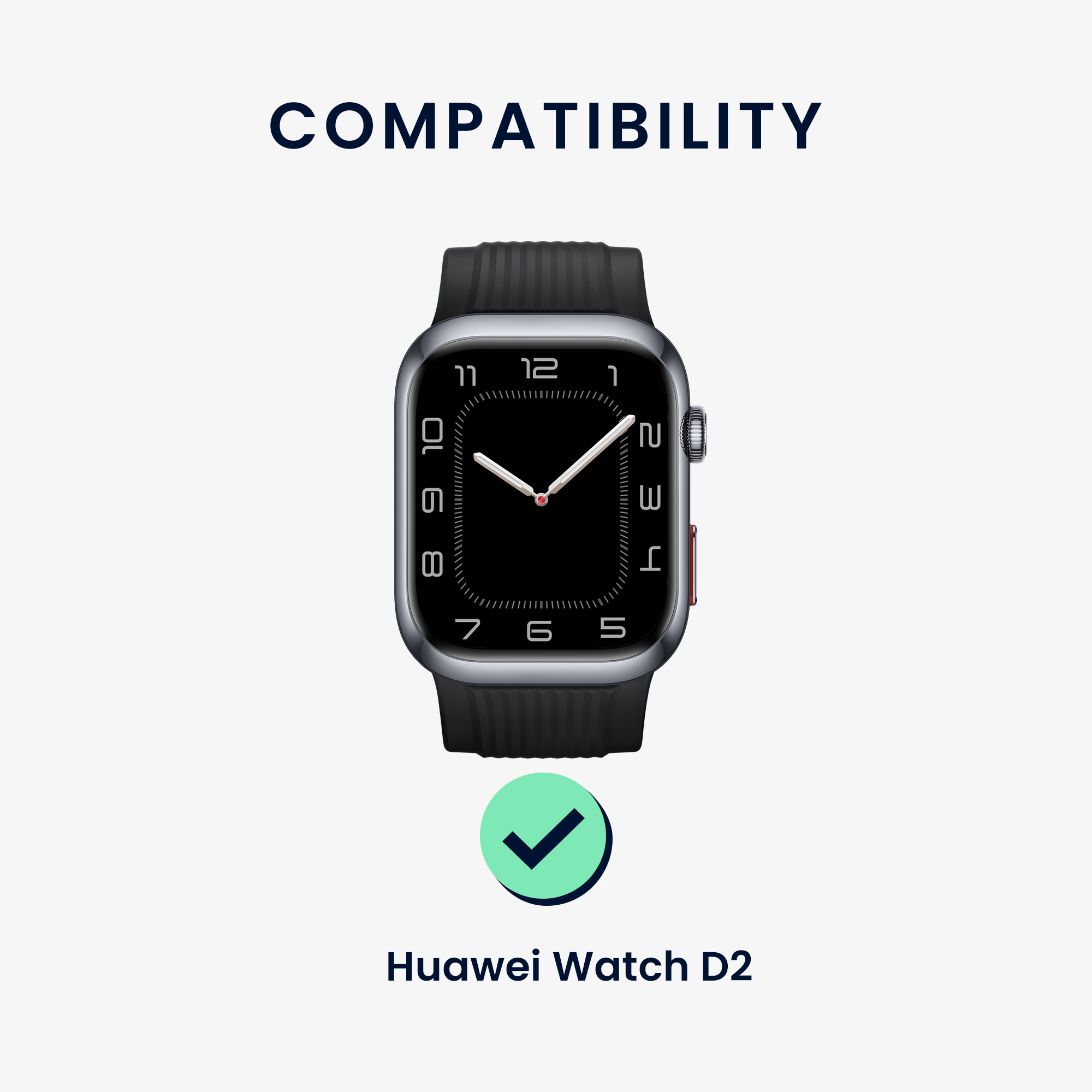 Náhradní řemínek Huawei Watch D2 silikonový černá/šedá kwmobile