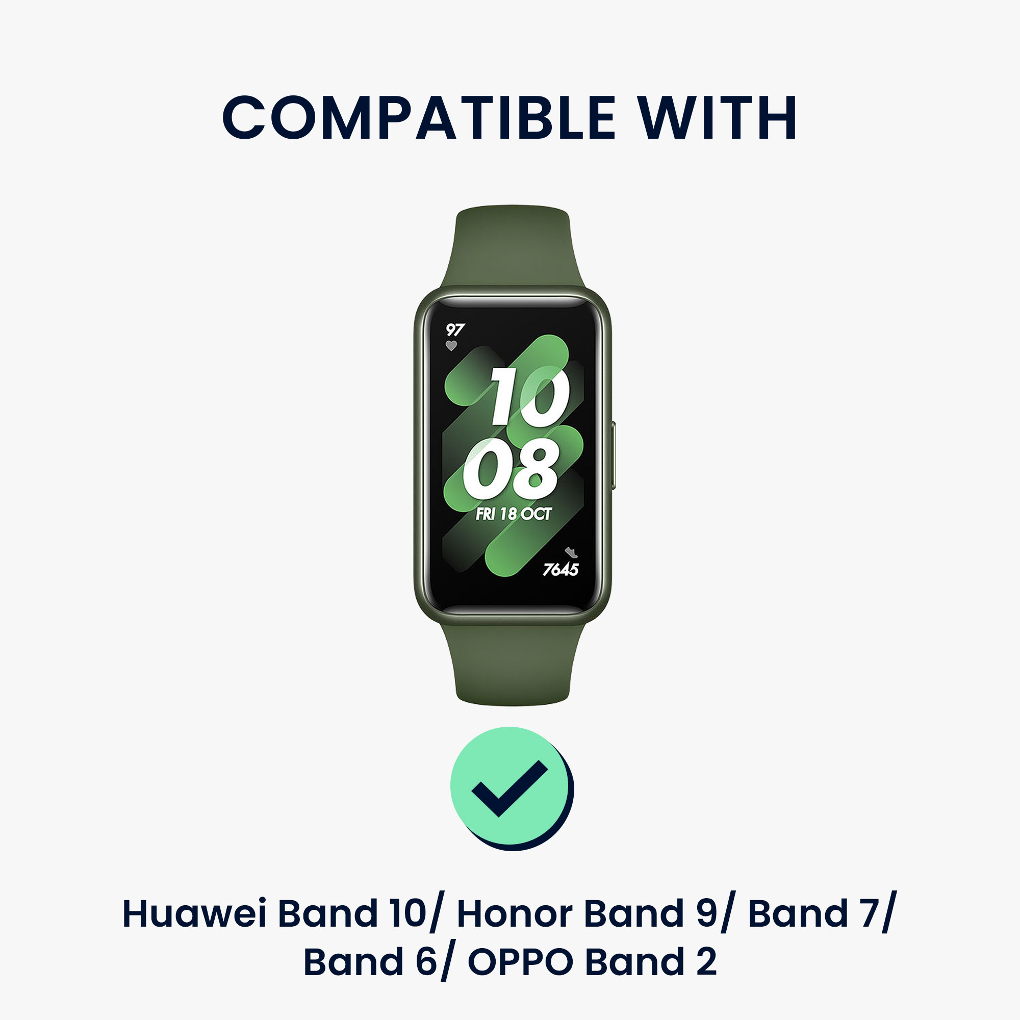 Nabíjecí dock pro chytré hodinky Huawei Band 10 / Honor Band 9 / Band 7 / Band 6 / OPPO Band 2 Charge Stand černý