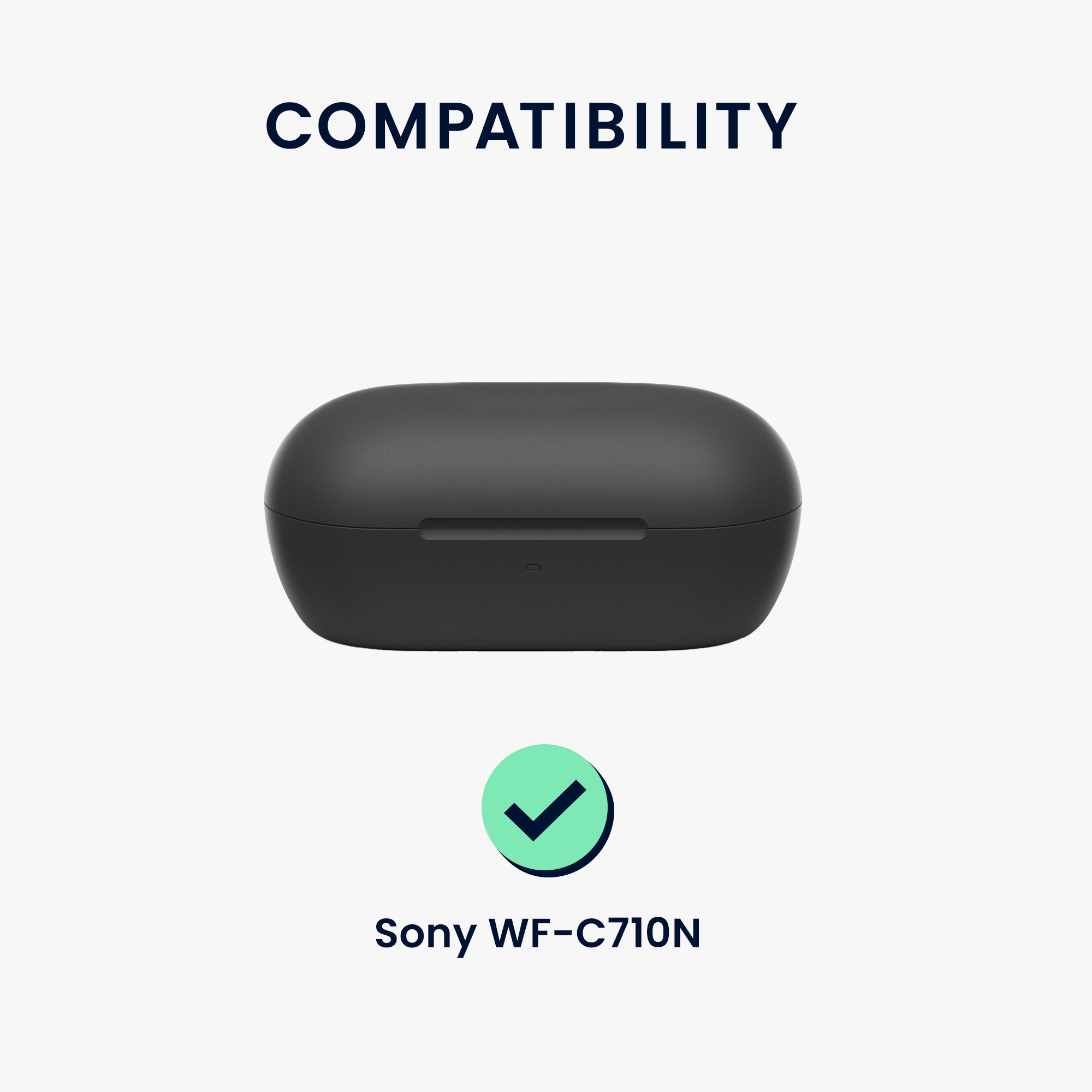 Obal pro Sony WF-C710N kwmobile s karabinou silikonové - světle modrá