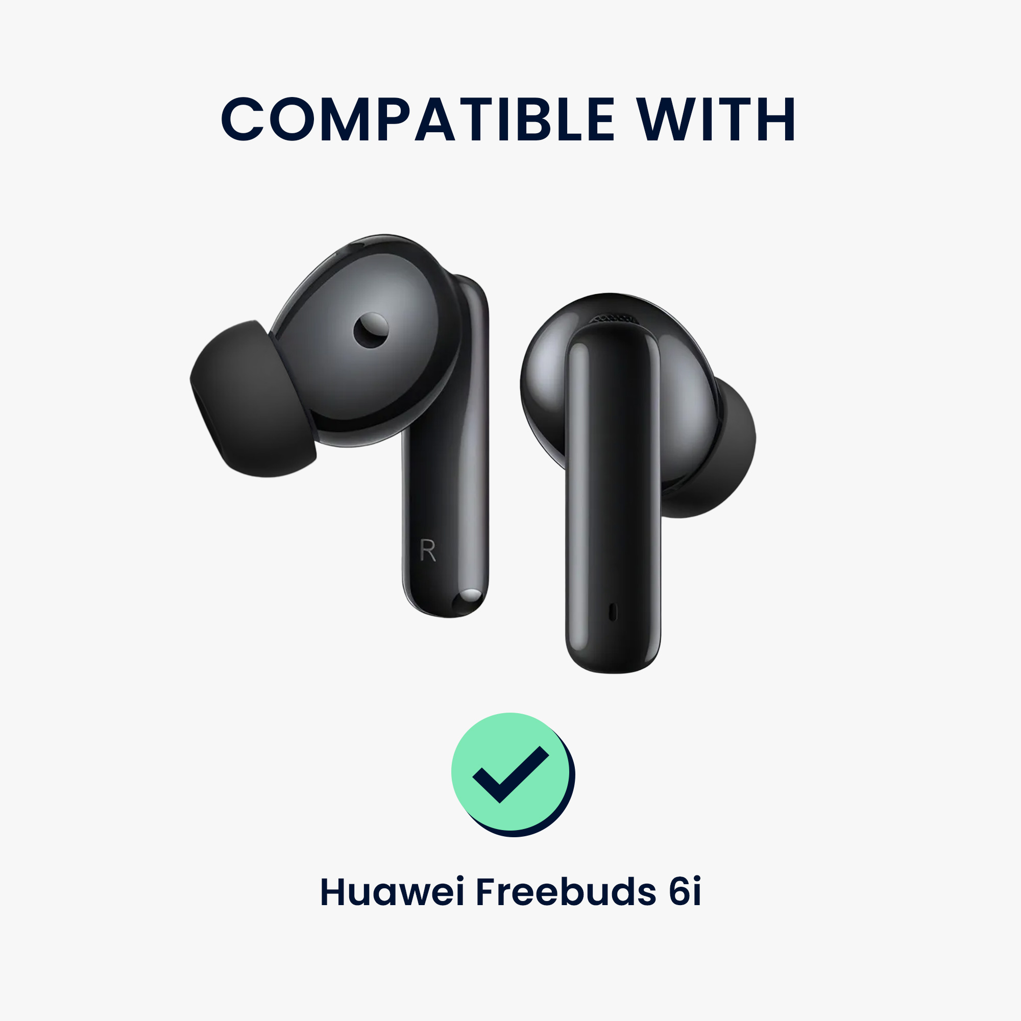 Náhradní špunty do uší Huawei FreeBuds 6i kwmobile 6 ks černá
