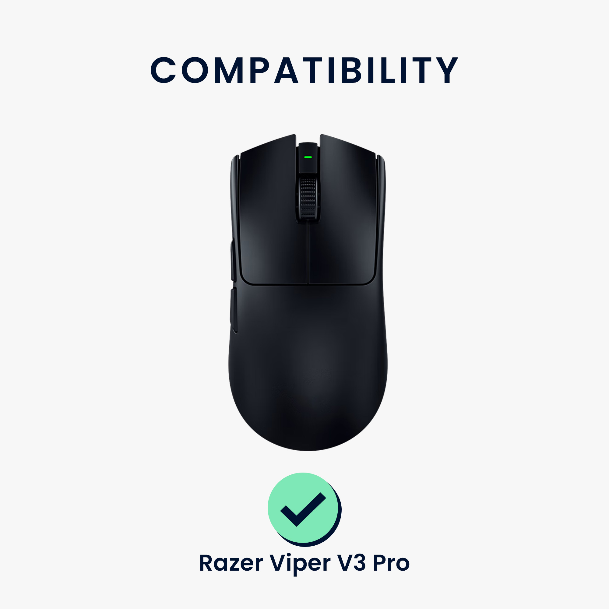 Kluzáky na myš kwmobile pro Razer Viper V3 Pro - bílá