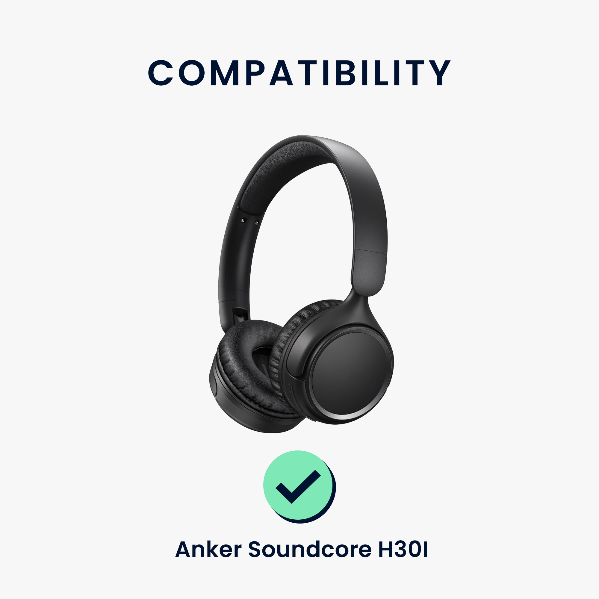 Náhradní náušníky kwmobile pro Anker Soundcore H30i Replacement Ear Pads, bílá