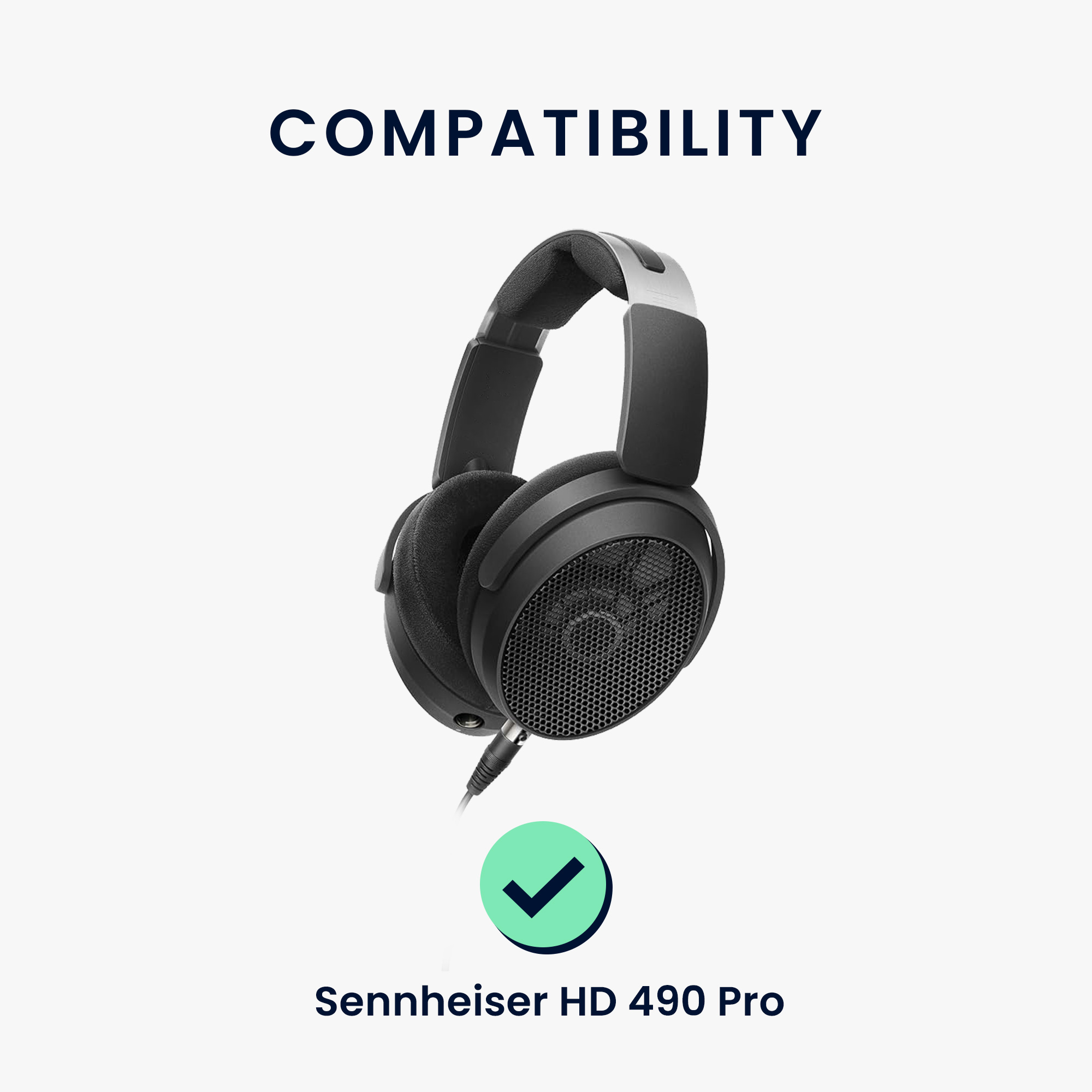 2x Náušníky na sluchátka kwmobile pro Sennheiser HD 490 Pro Ear Pads - černá