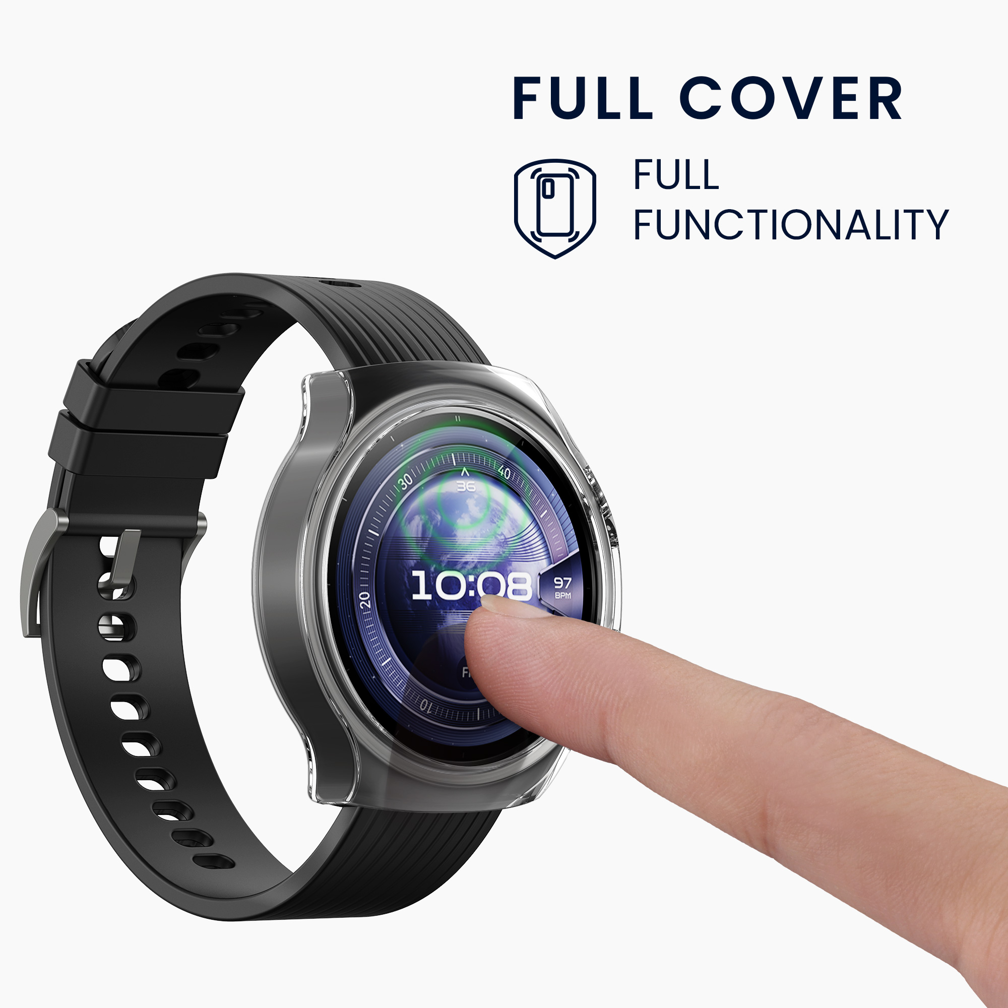 Ochranná fólie hodinky Huawei Watch 5 46mm - Set of 2 Fitness Tracker sada ks černá/průhledná kwmobile