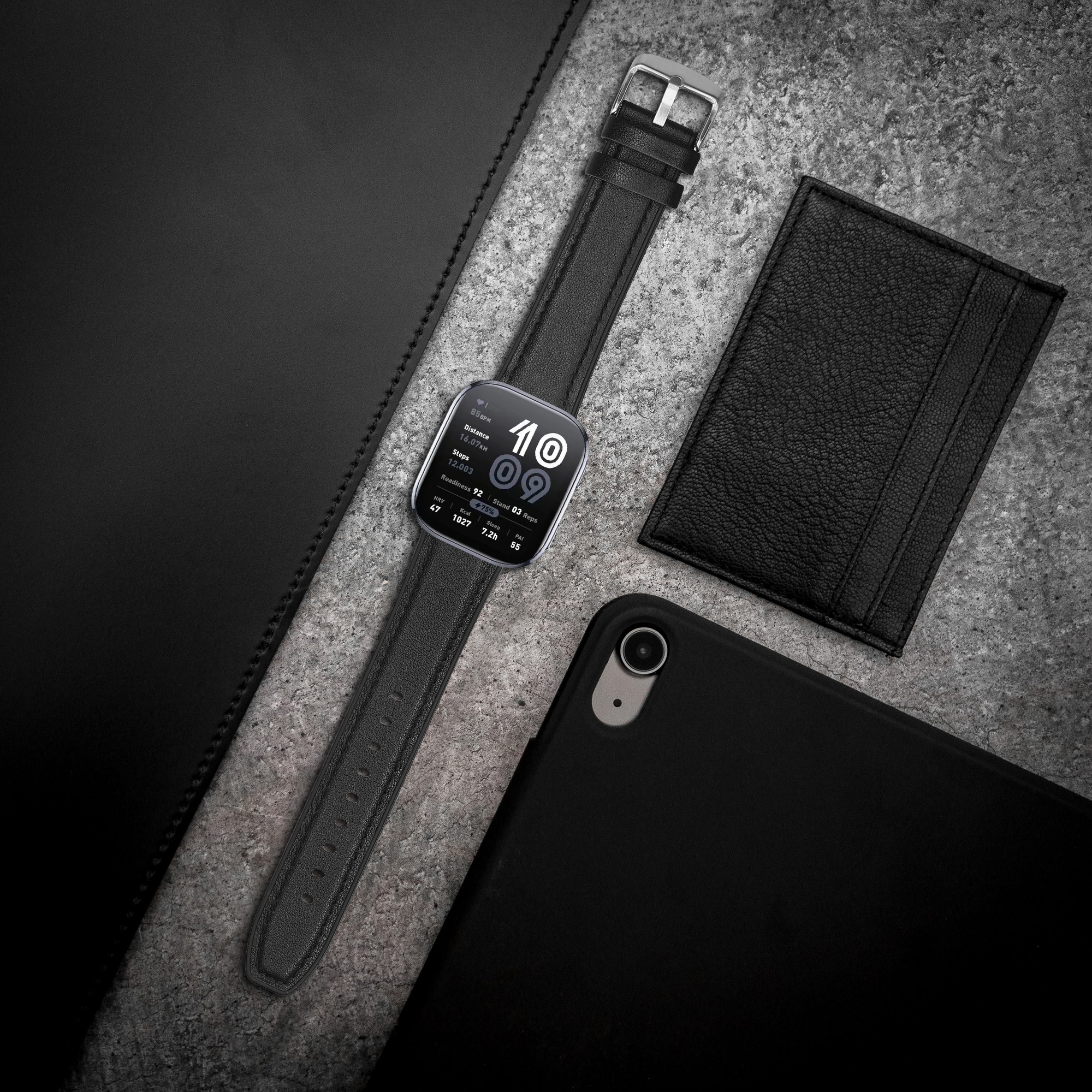 Řemínek 22mm Amazfit Bip 6/Bip 5 Unity/Bip 5/GTS 3/Balance 2... 22mm kwmobile TPU černý