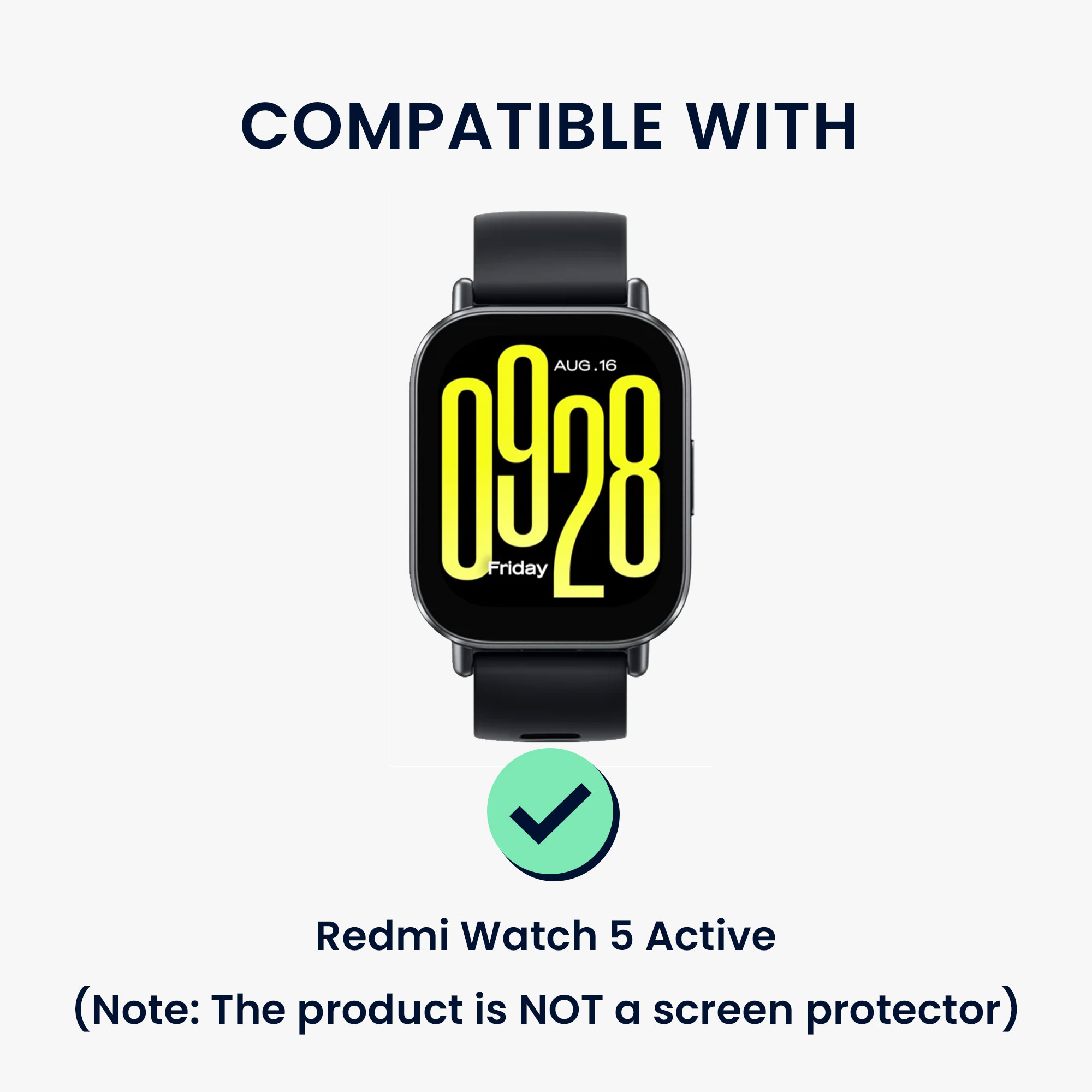 kwmobile ochranný rámeček na chytré hodinky Redmi Watch 5 Active - transparentní / černá