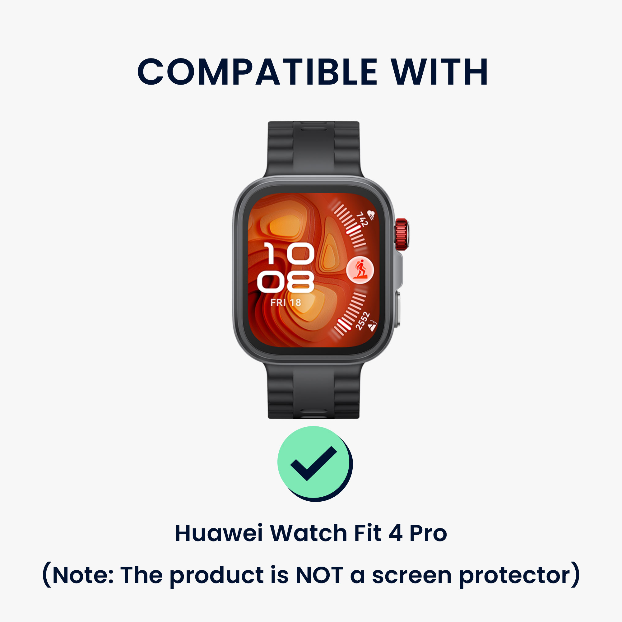 Ochranné rámečky s třpytkami pro Huawei Watch Fit 4 Pro kwmobile sada 2 ks - stříbrná / růžové zlato