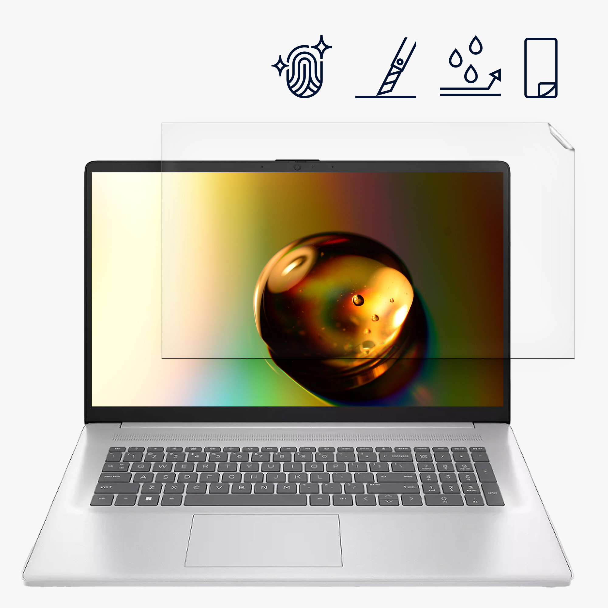 Matná ochranná fólie kwmobile na HP HP Windows11 HD+ 17