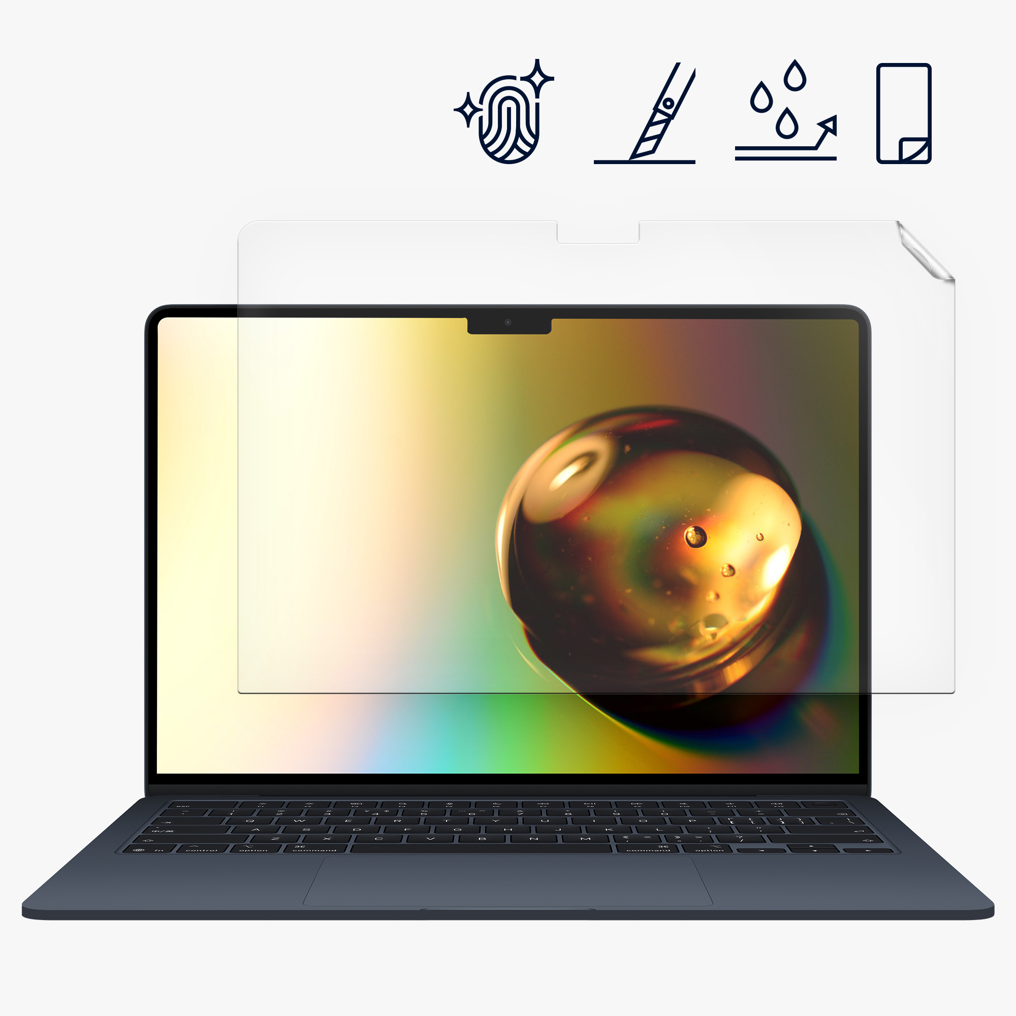 Ochranná fólie na displej notebooku kwmobile pro Apple Macbook Air 15 M4 2025 A3241