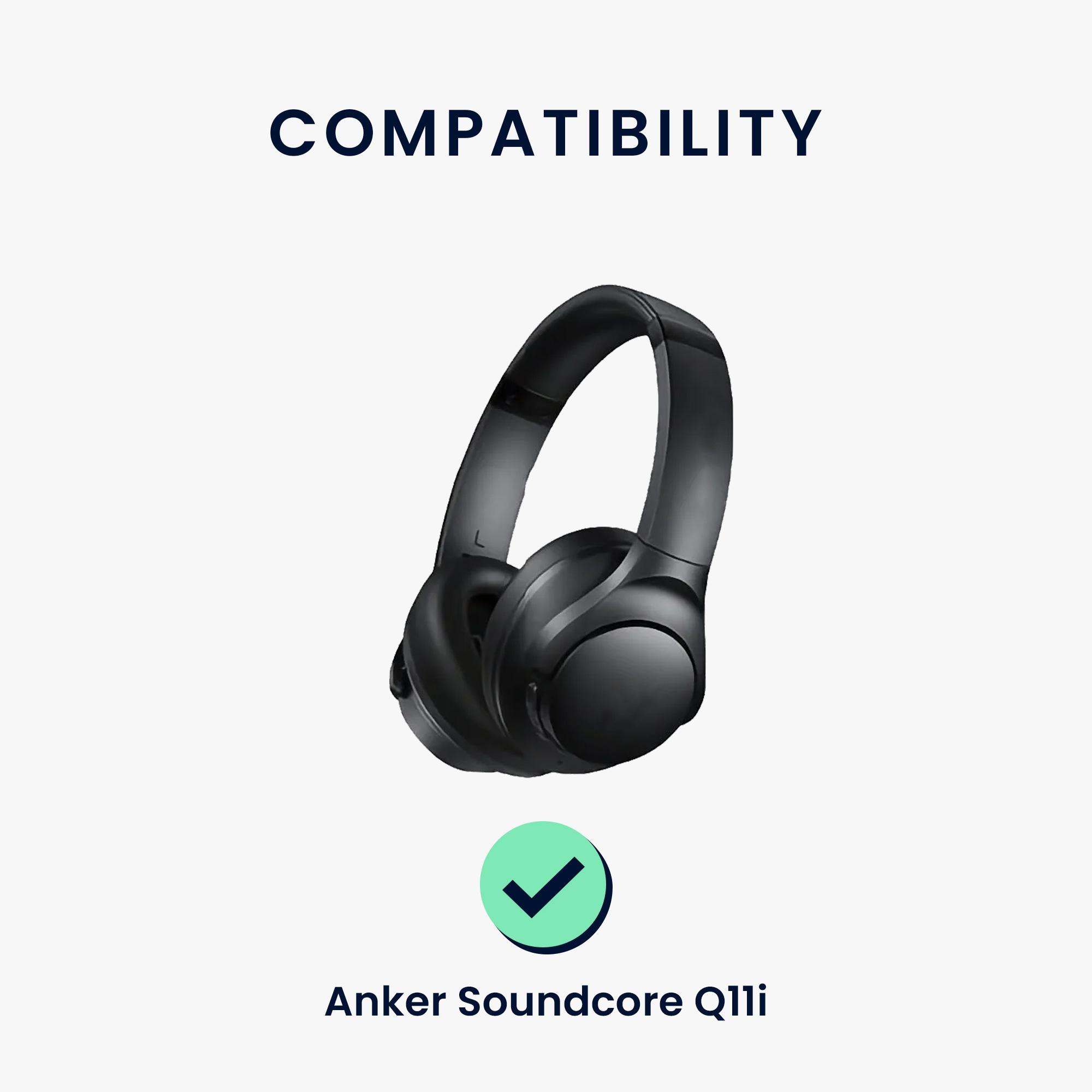 Náušníky na sluchátka 2 ks Anker Soundcore Q11i kwmobile - černá