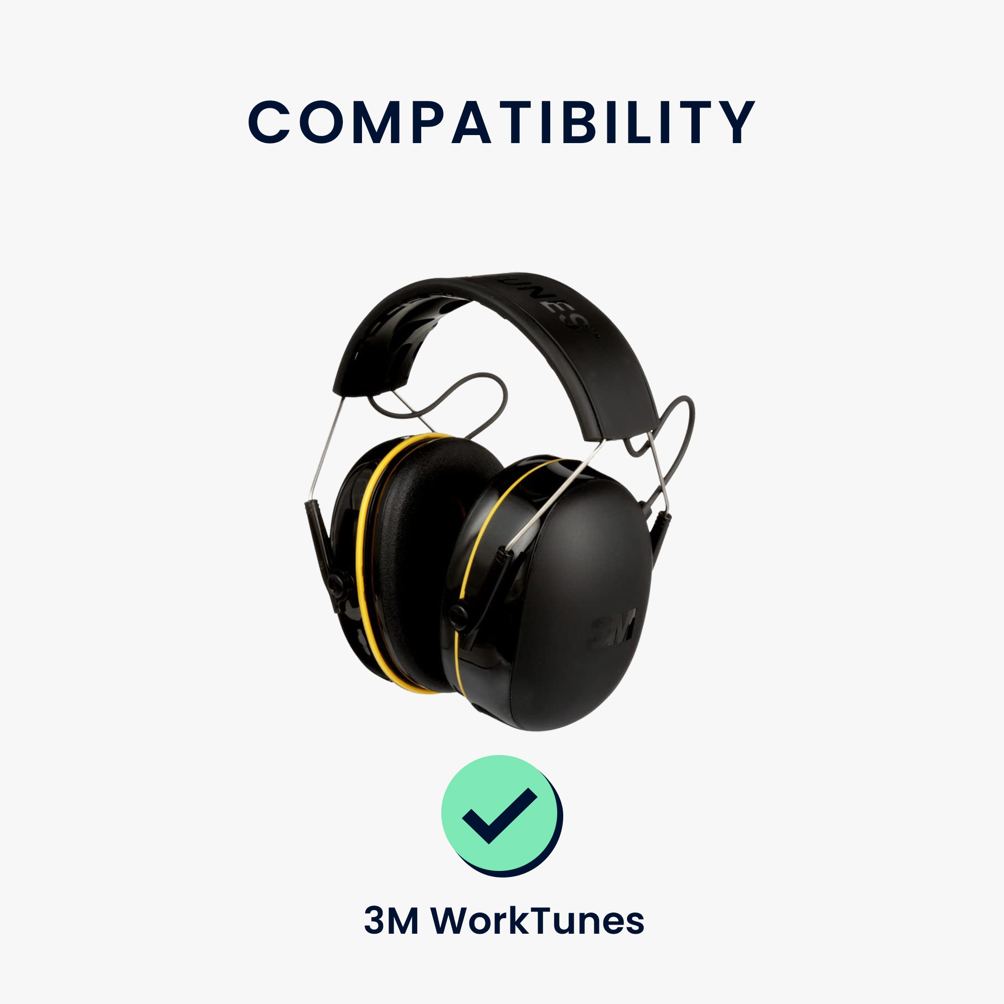 Náhradní náušníky kwmobile pro 3M WorkTunes - 2 ks - černá