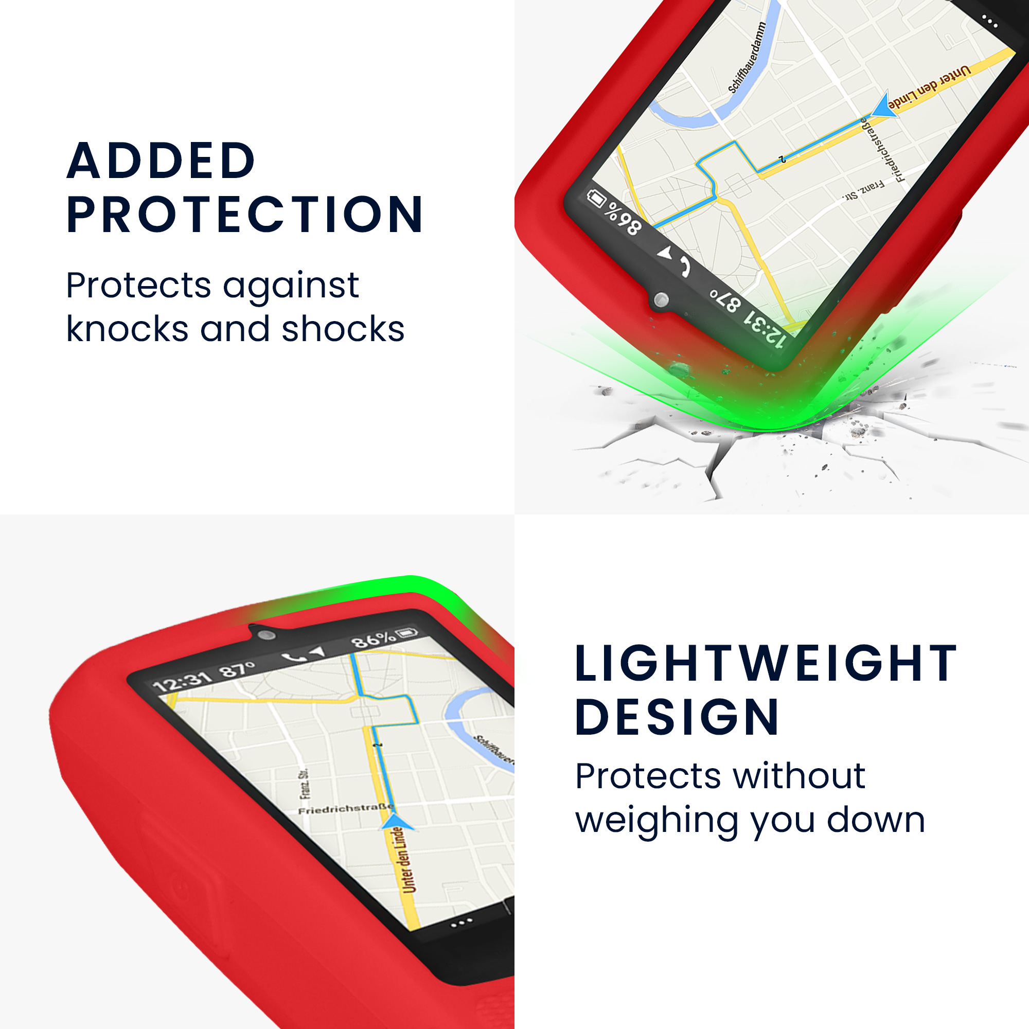 Silikonové pouzdro cyklocomputer Wahoo ELEMNT Roam V3 kwmobile průhledná