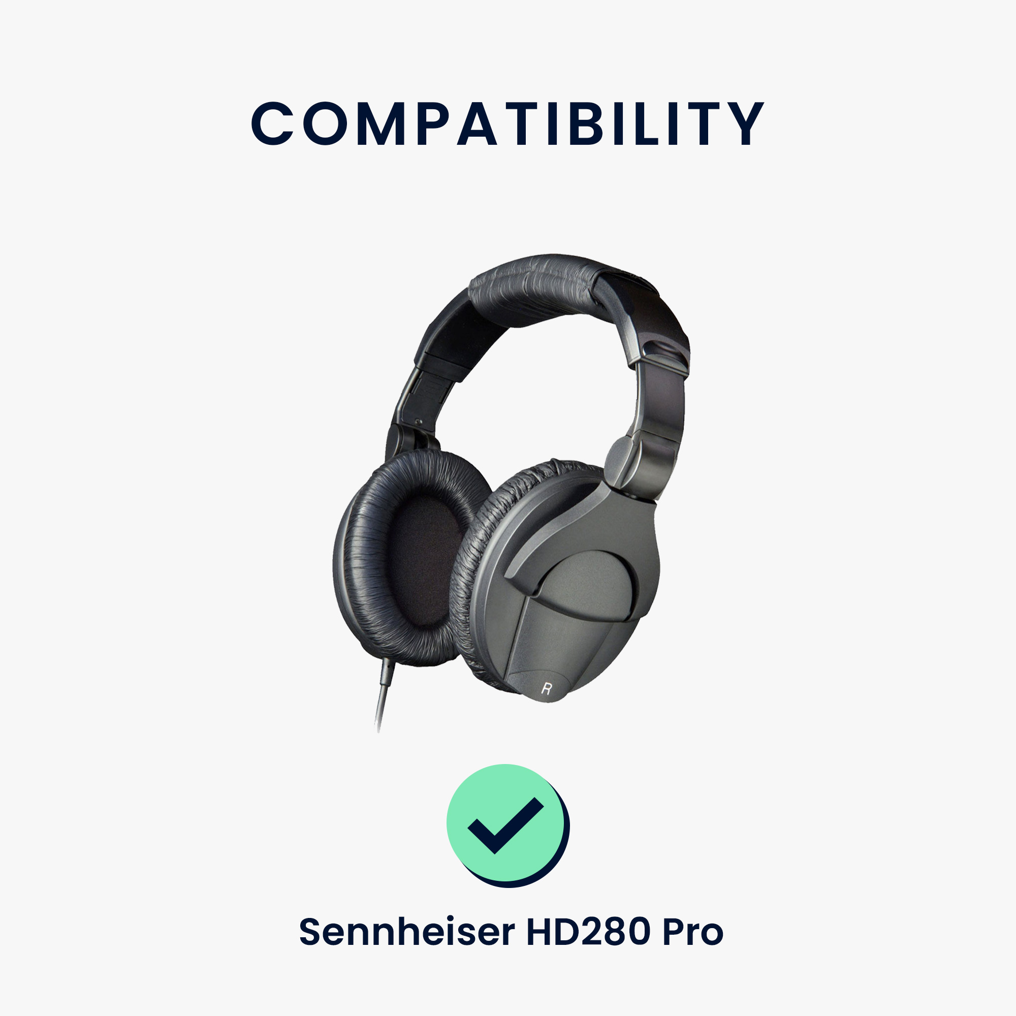 2x Náušníky na sluchátka kwmobile pro Sennheiser HD280 Pro Ear Pads - černá
