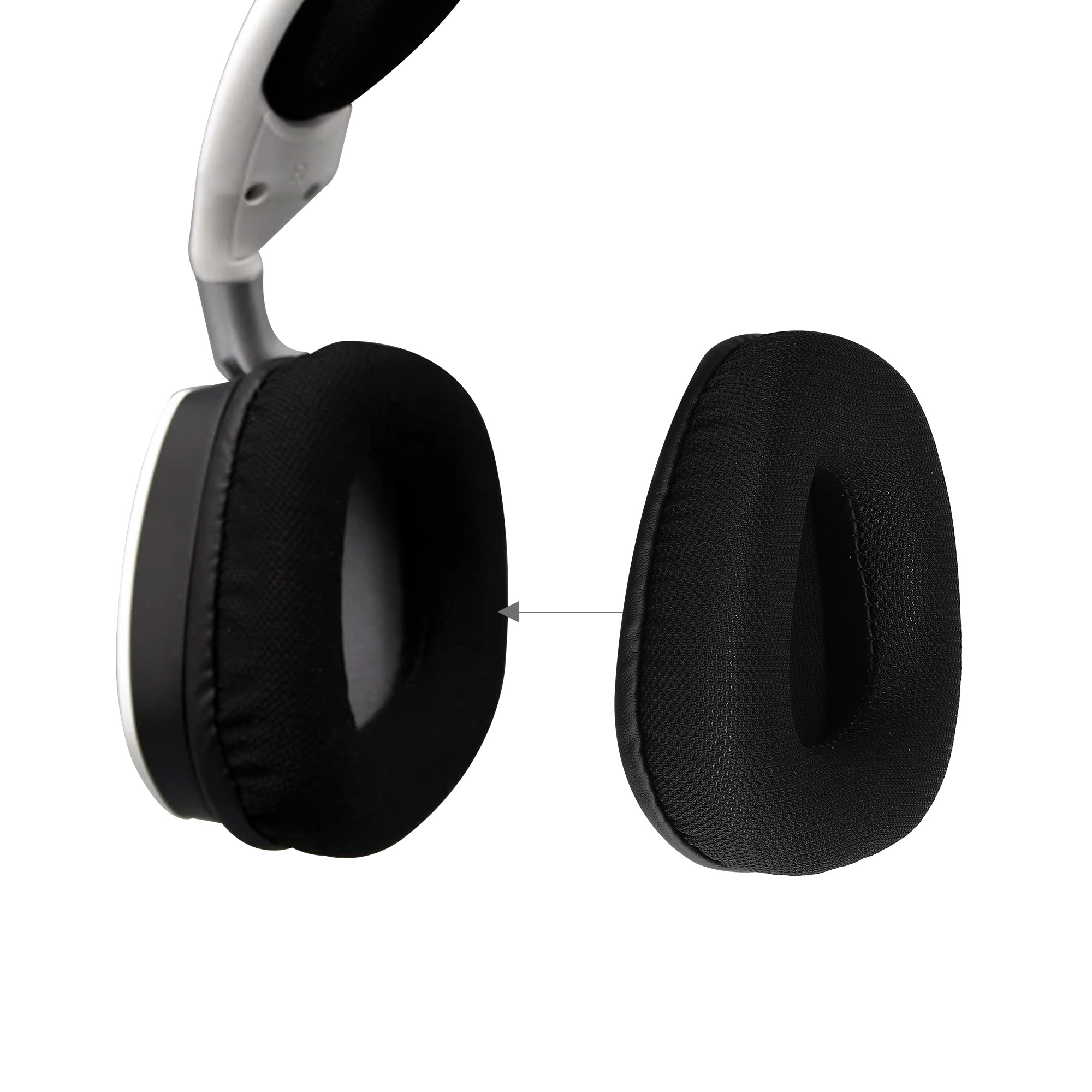 Náušníky kwmobile pro Corsair Void v2 / Void Elite Surround / Void Pro - 2 ks, černá