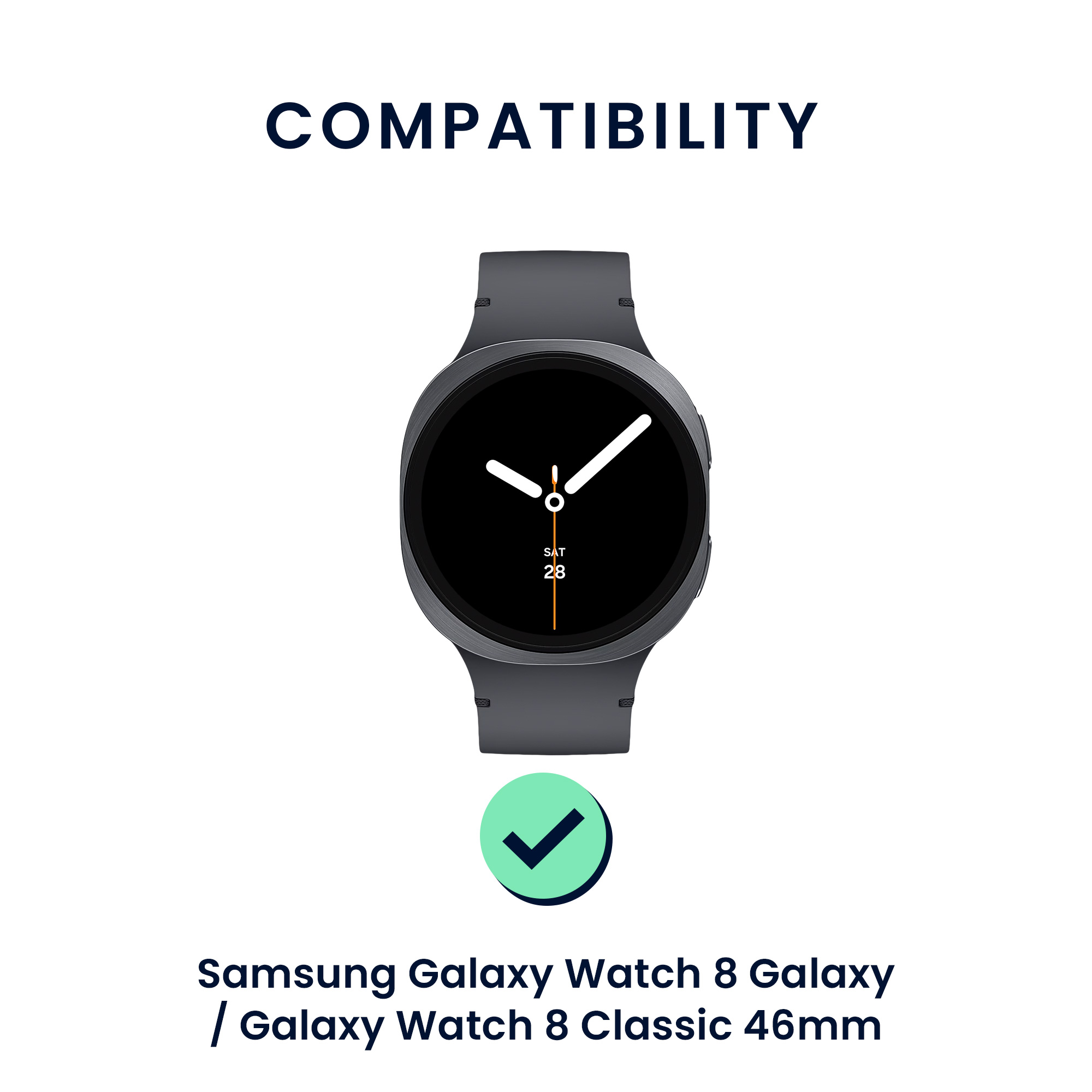 2x Řemínek na hodinky Galaxy Watch 8 Galaxy / Galaxy Watch 8 Classic 46mm Straps kwmobile černý