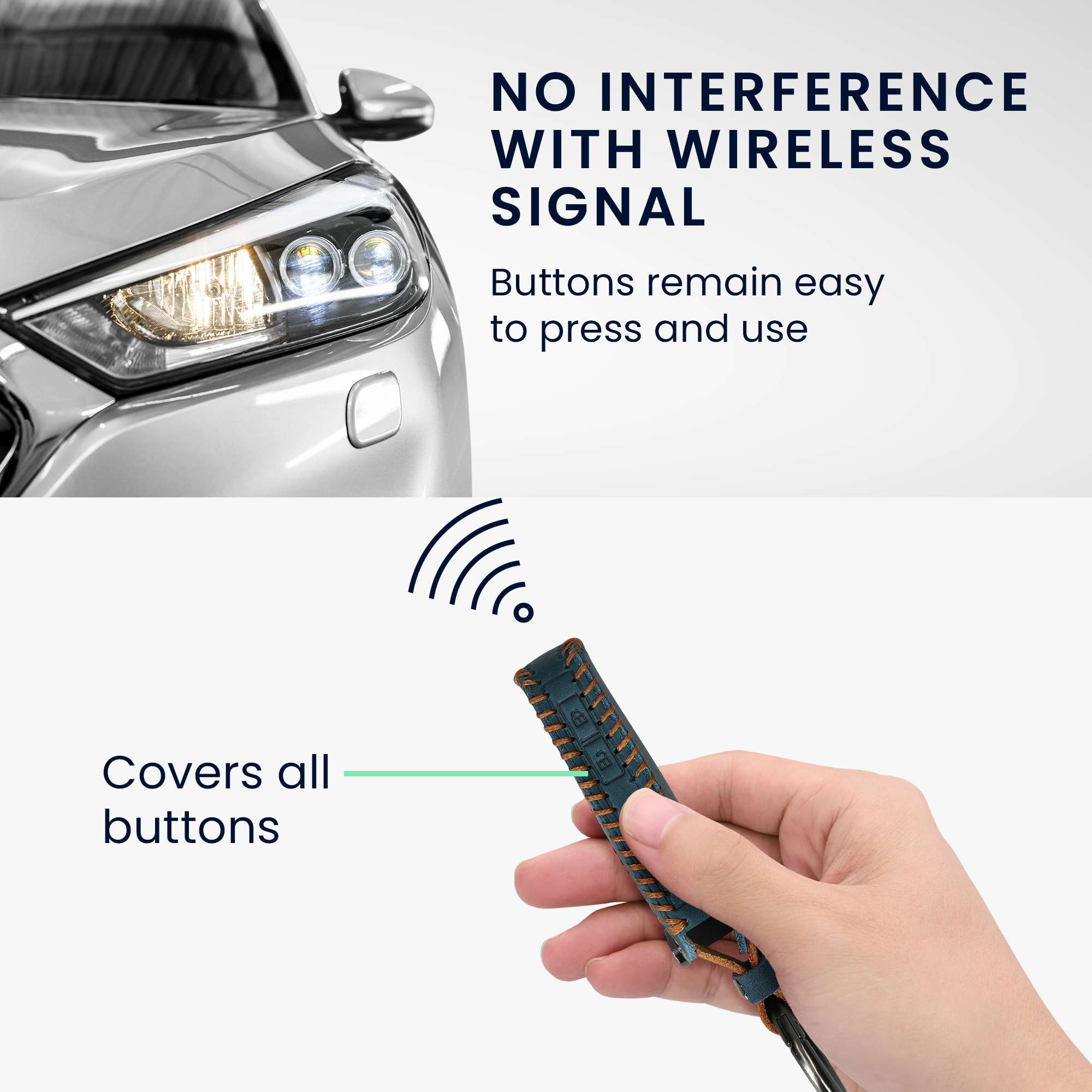 Pouzdro na klíč od auta Mazda - kwmobile - modrá/hnědá/tmavě modrá