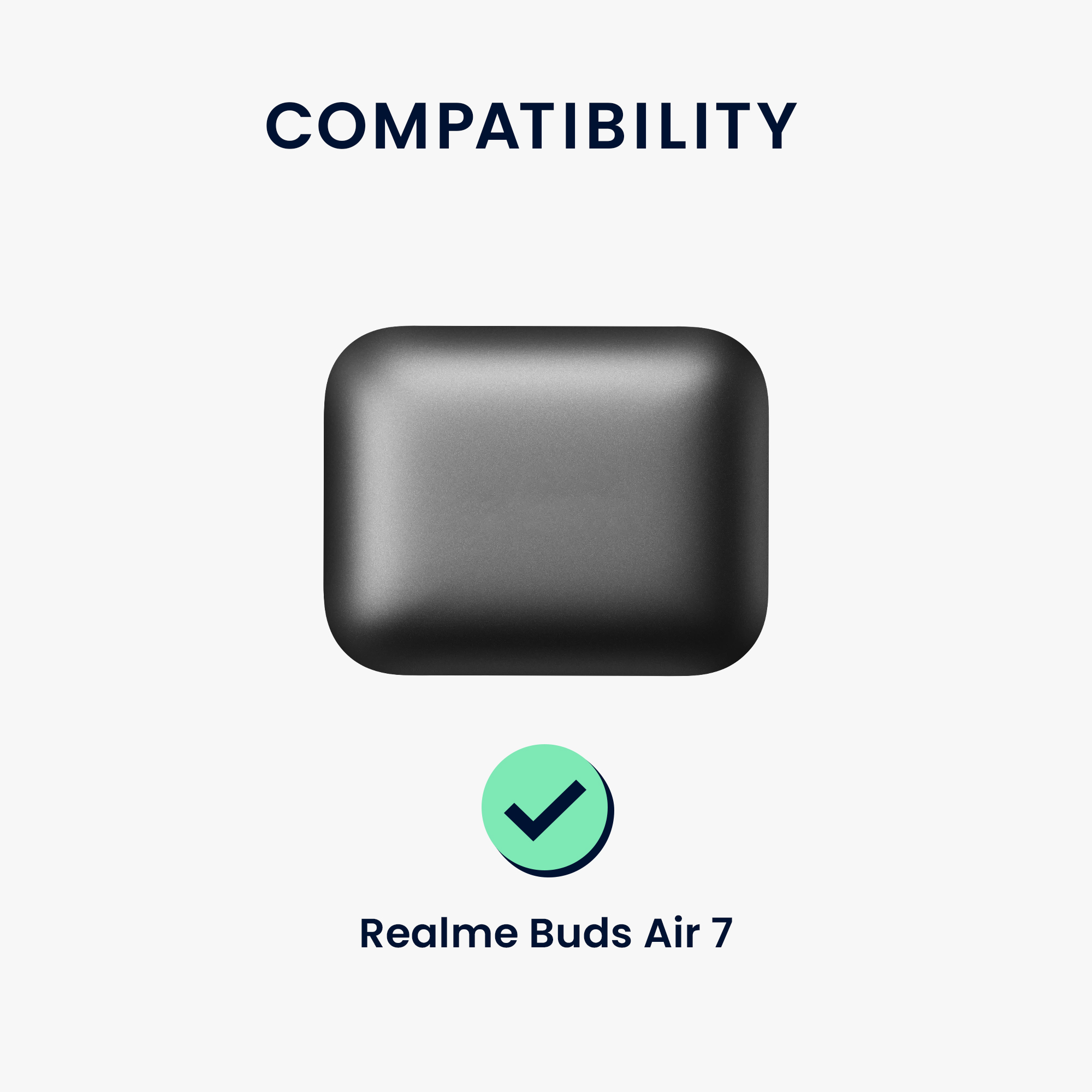 Silikonové pouzdro na sluchátka Realme Buds Air 7 černé
