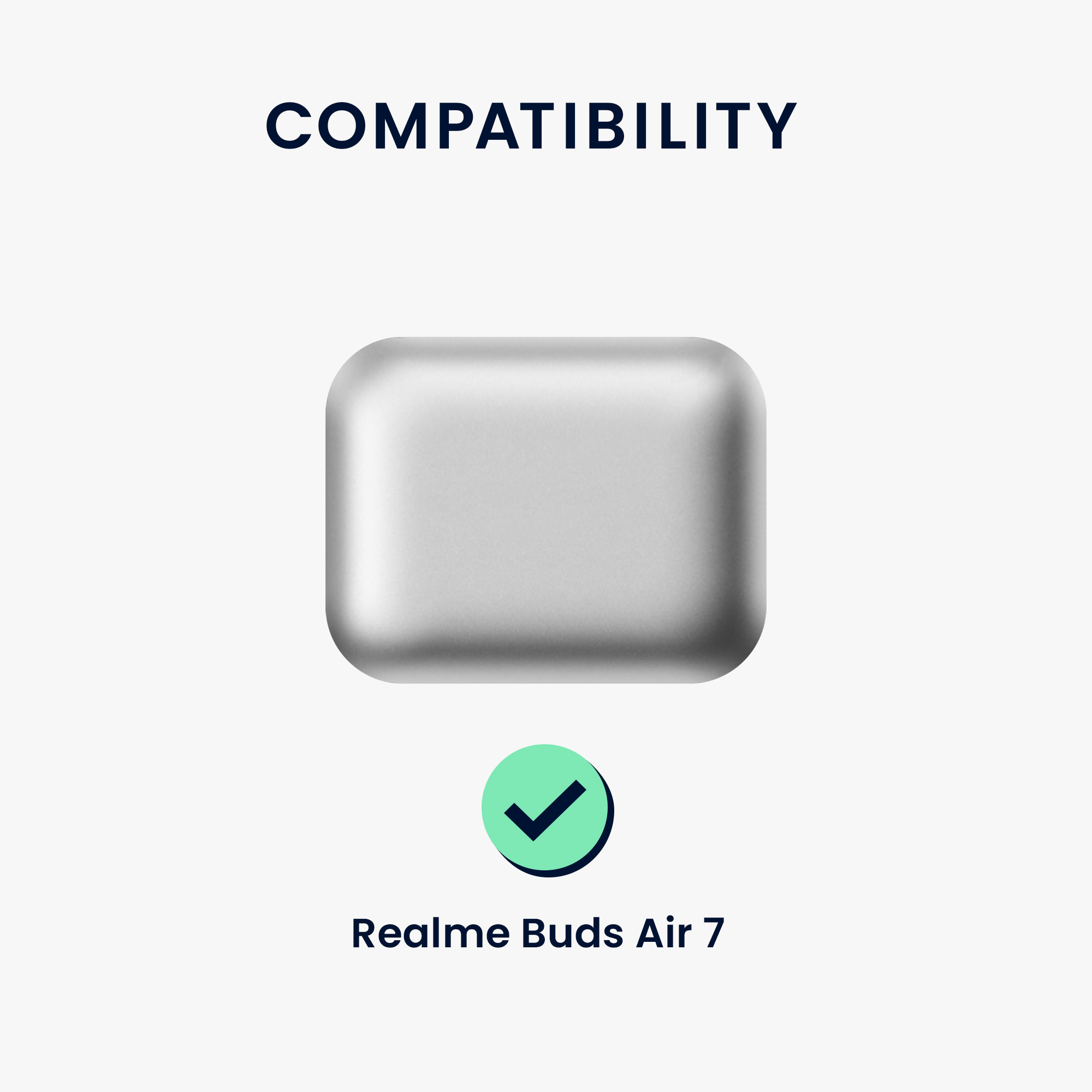 Silikonové pouzdro na sluchátka Realme Buds Air 7 tmavě zelené