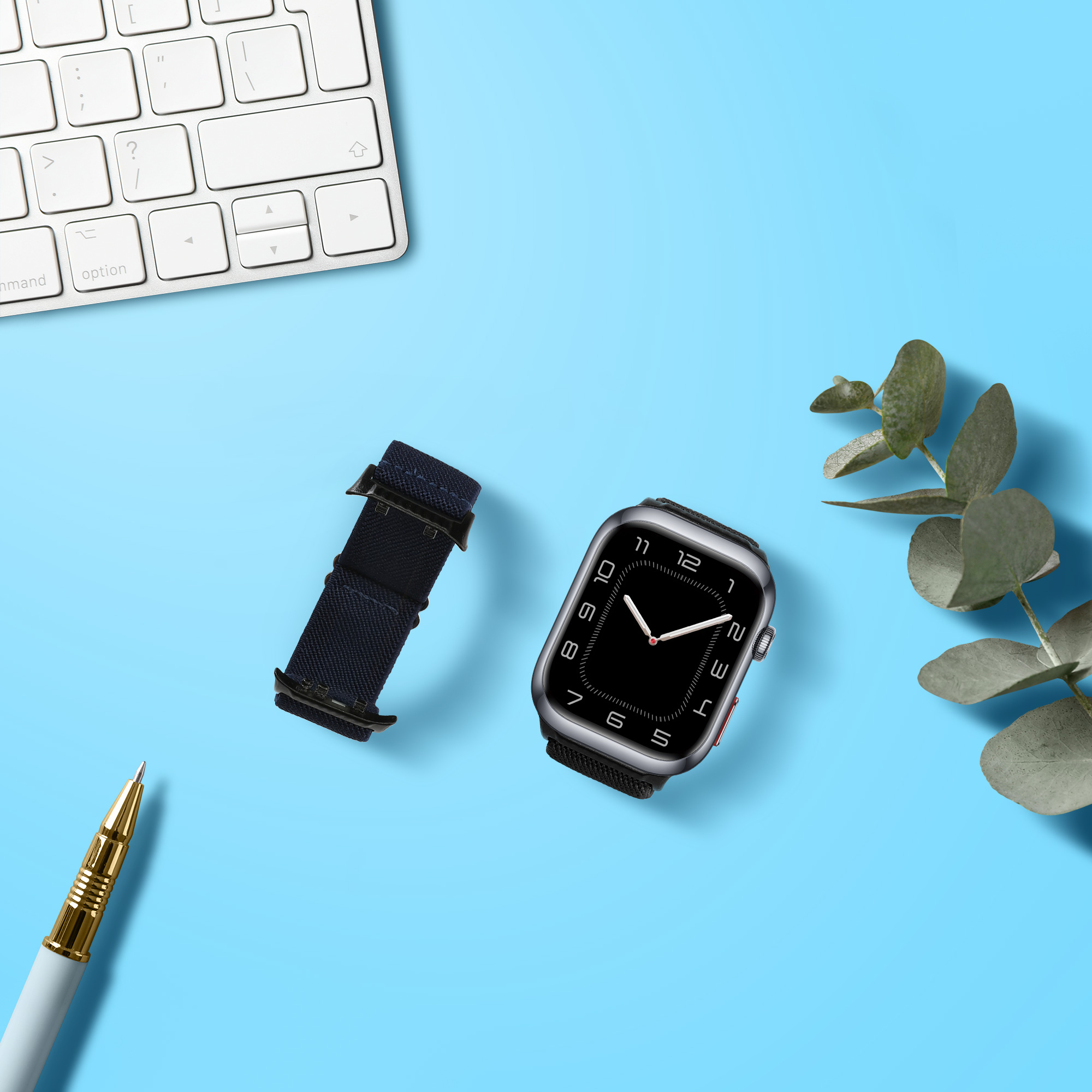 Nylonový řemínek Huawei Watch D2 sada 2 ks černá/tmavě modrá kwmobile