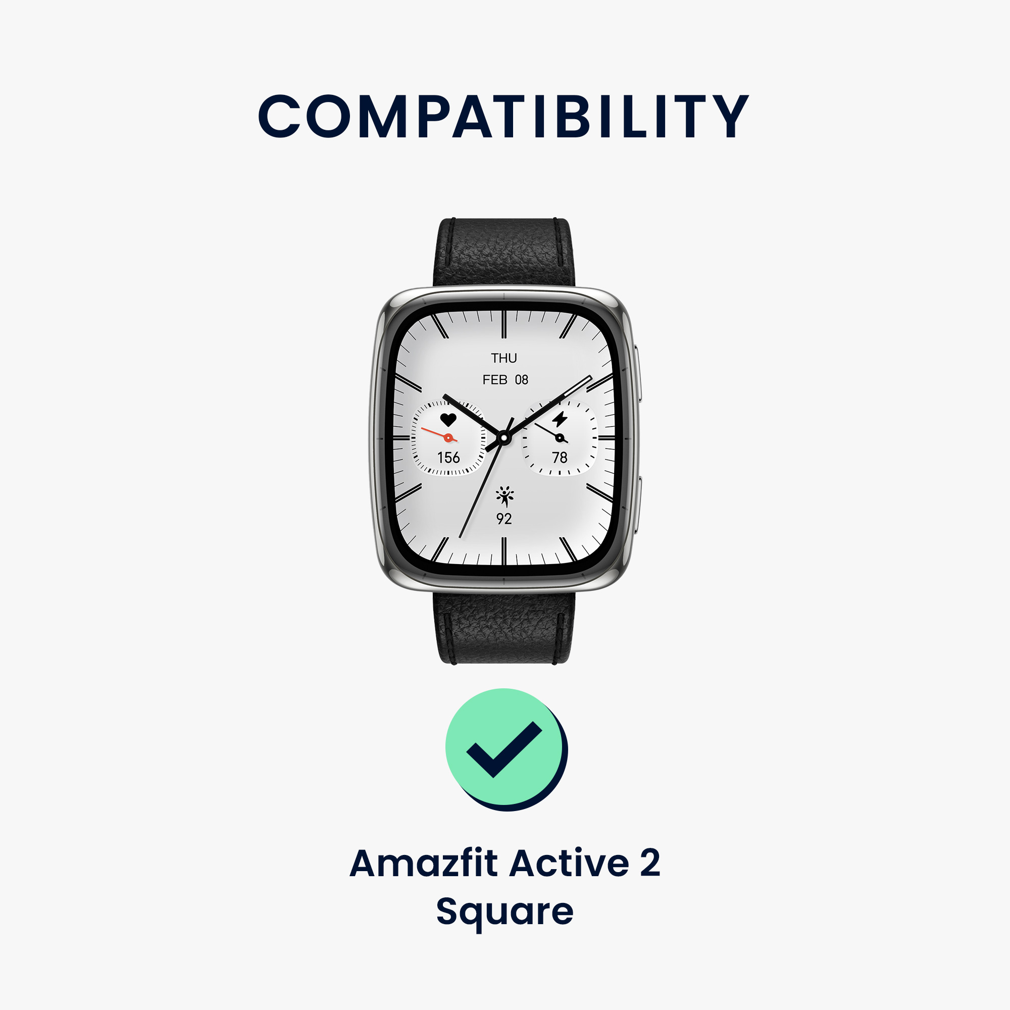 Sada 2 Ochranná fólie pro Amazfit Active 2 Square kwmobile