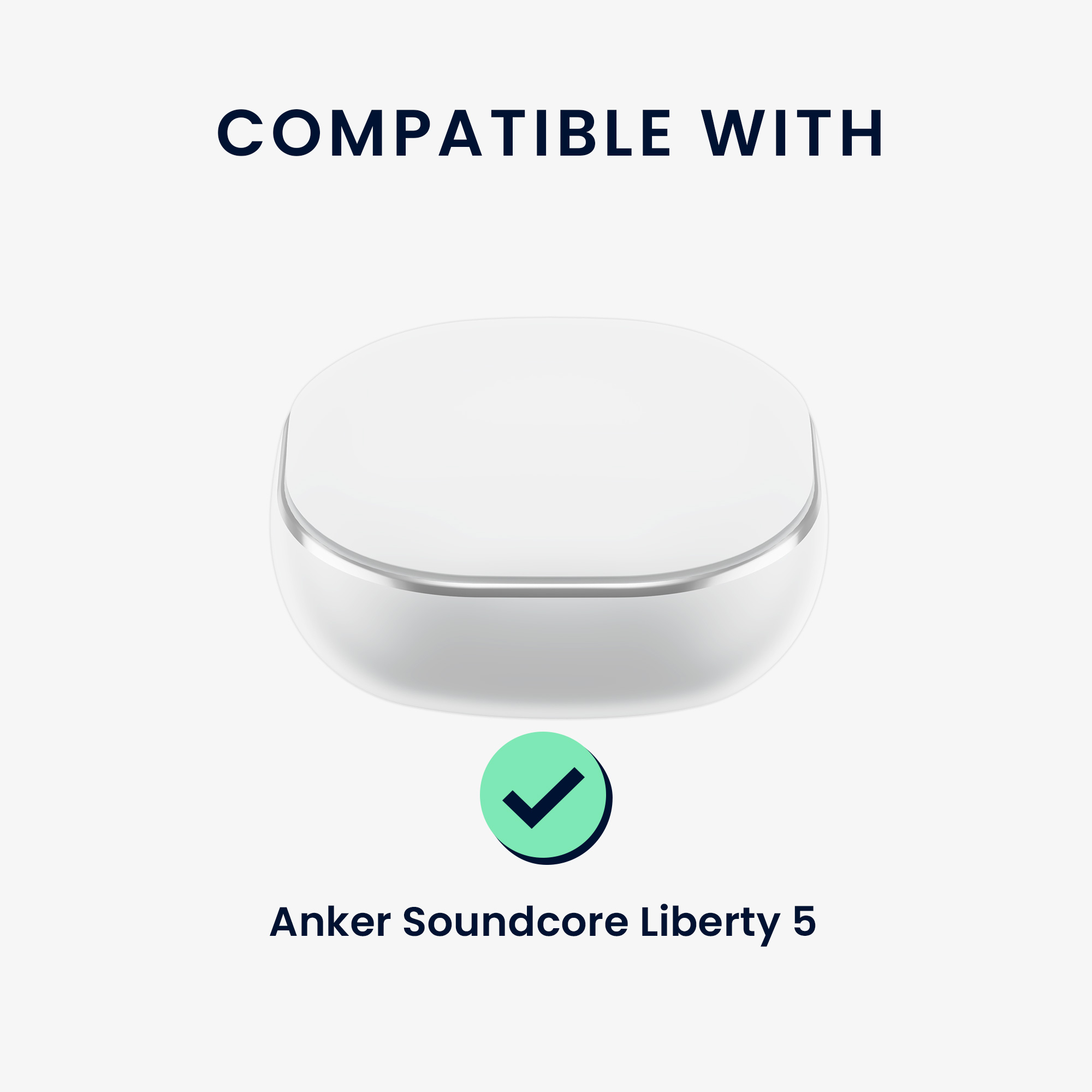 Pouzdro kwmobile pro Anker Soundcore Liberty 5 Case, transparentní