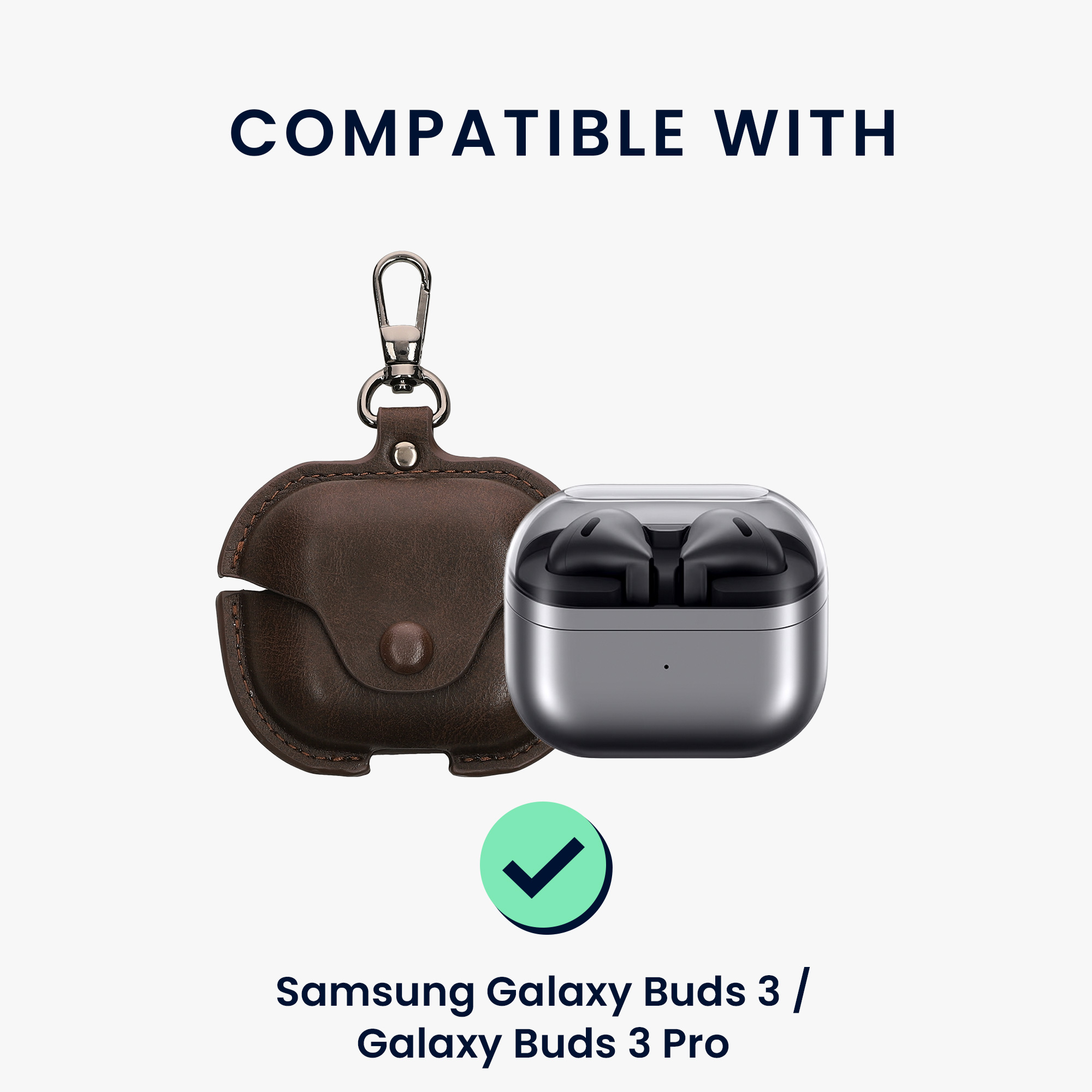 Silikonové pouzdro na sluchátka Samsung Galaxy Buds 3 kwmobile tmavě hnědý
