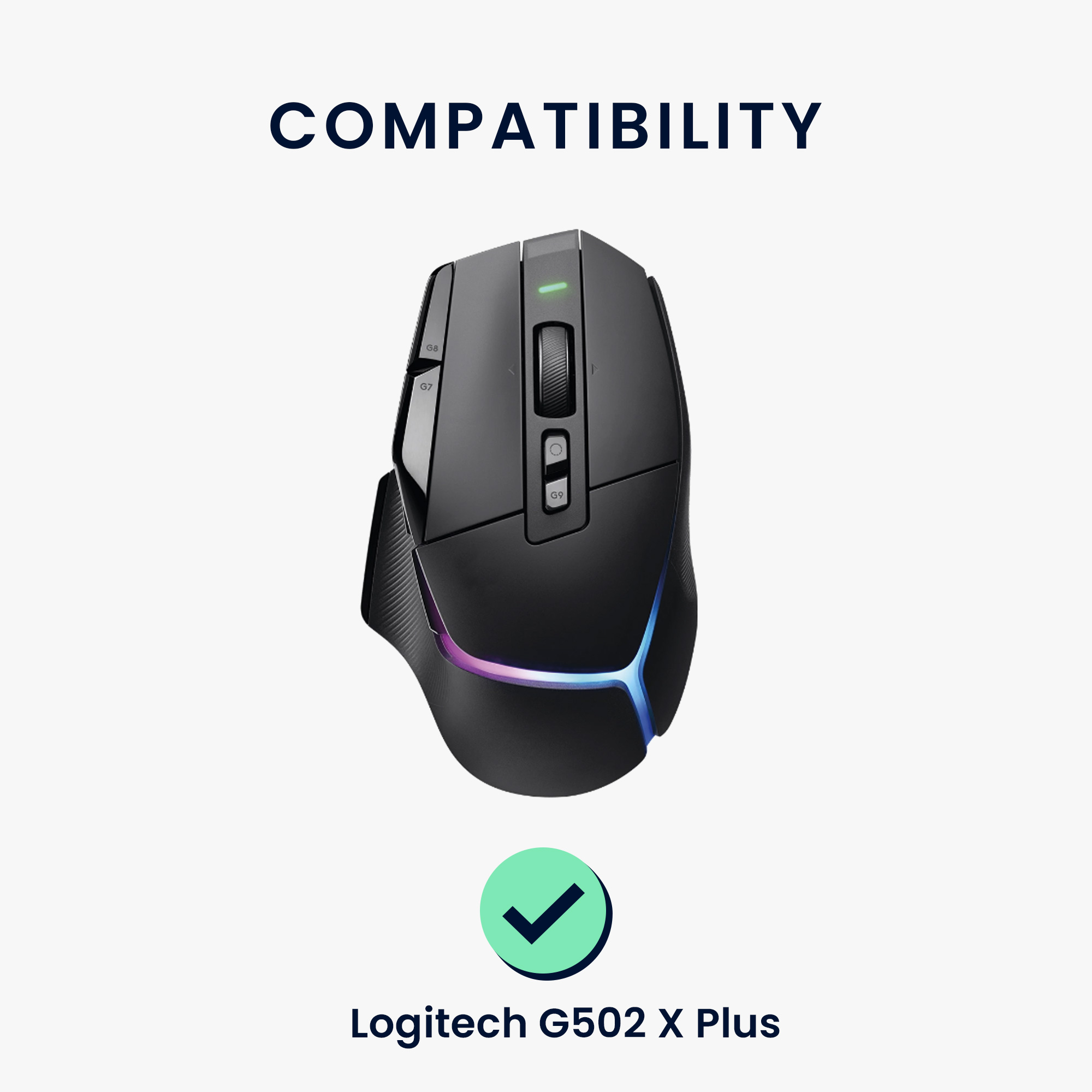 Náhradní nožičky na myš pro Logitech G502 X Plus Computer Mouse Skates Sticker kwmobile - bílá