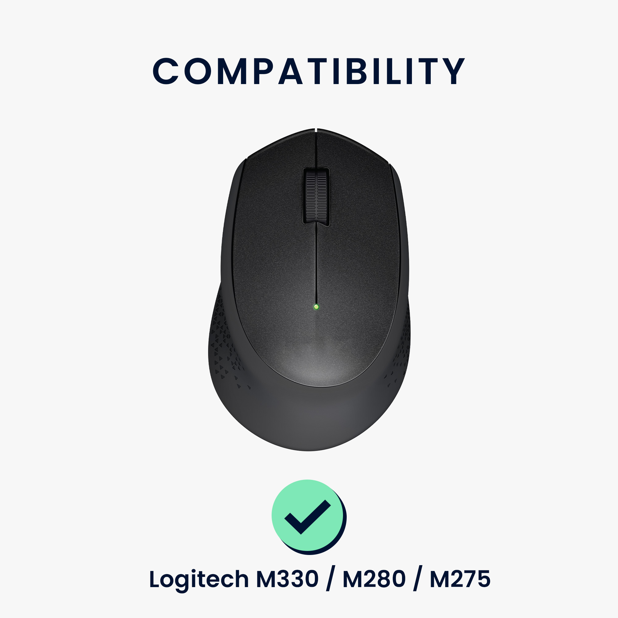Náhradní kluzné podložky pod myš kwmobile pro Logitech M330 / M280 / M275, černá