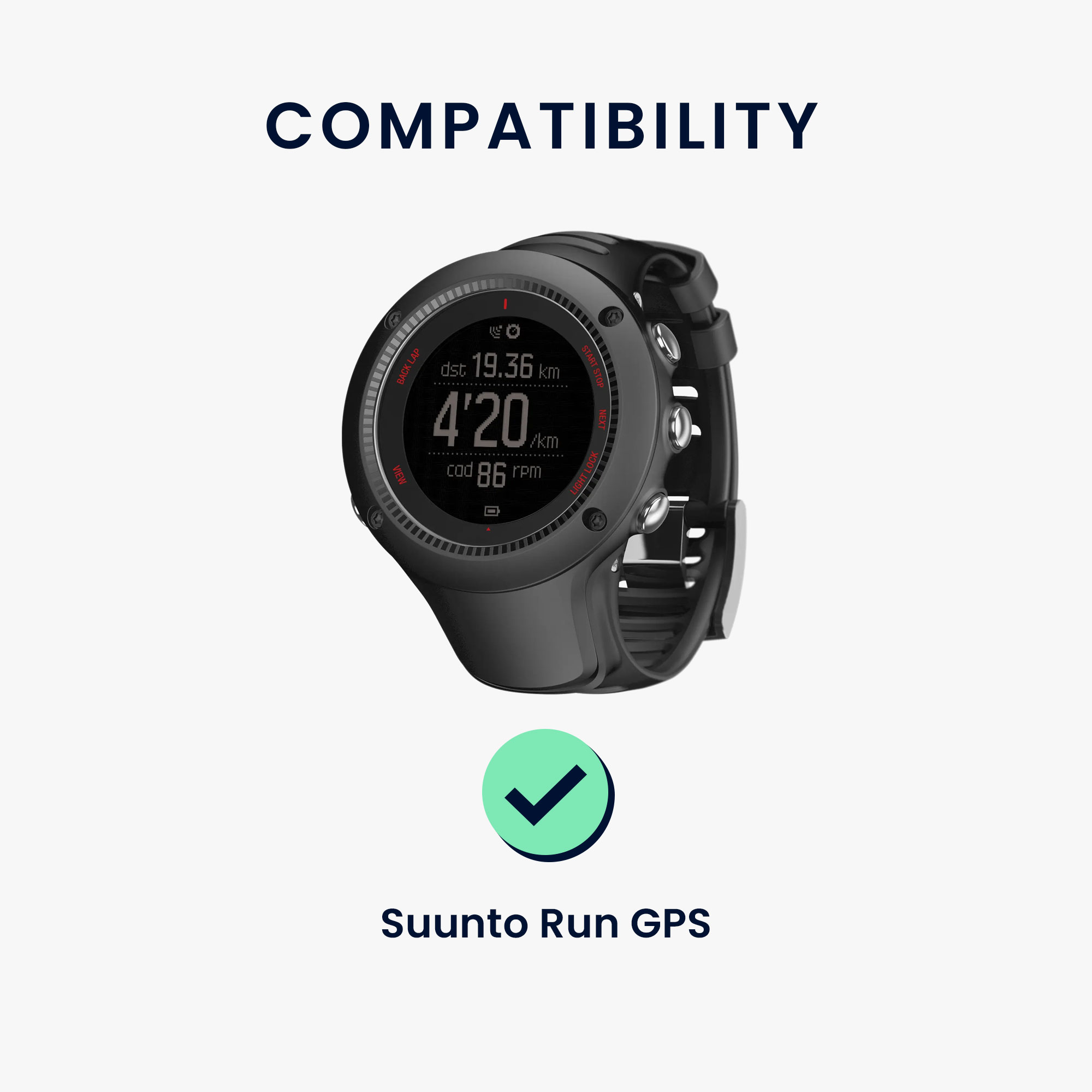 USB-C nabíjecí kabel pro chytré hodinky pro Suunto Run GPS kwmobile - černá