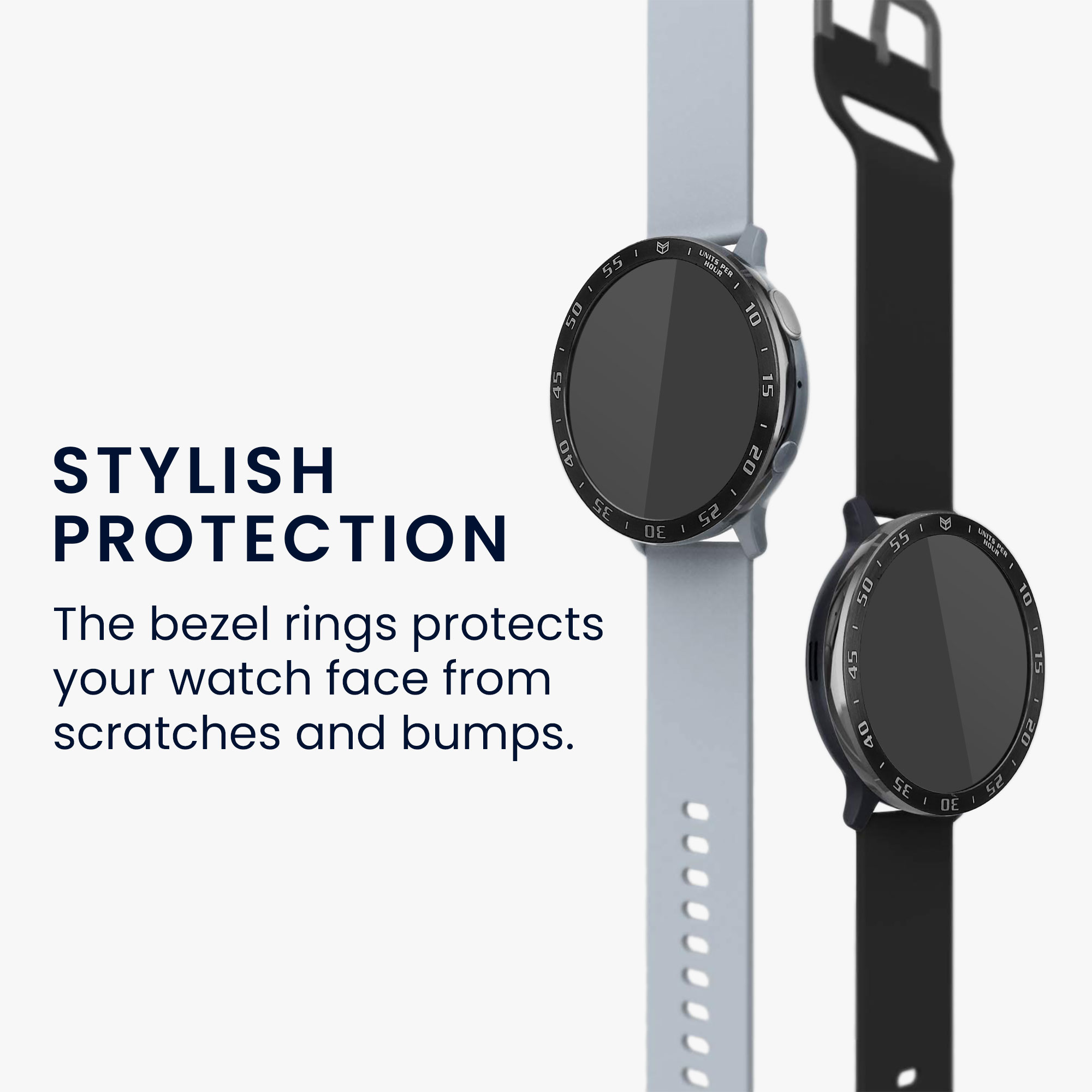 Ochranný rámeček na hodinky Galaxy Watch 7 44mm kwmobile černý/stříbrný