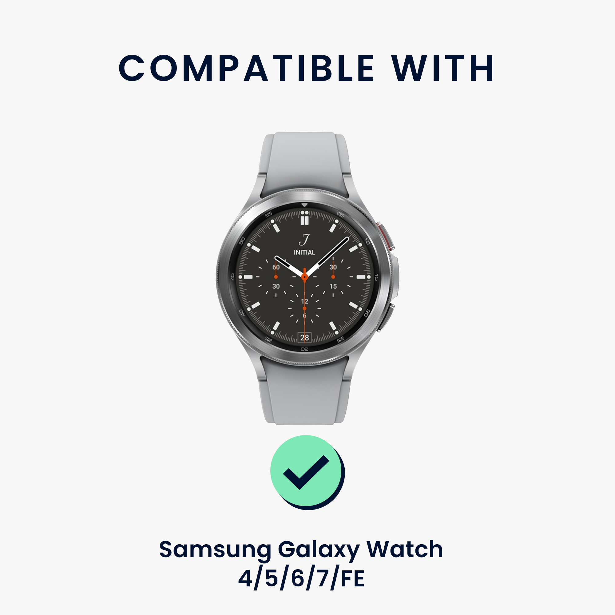 Řemínek na hodinky Galaxy Watch 4 / 5 / 6 Galaxy Watch 7 / FE Band kwmobile béžový/tmavě šedý