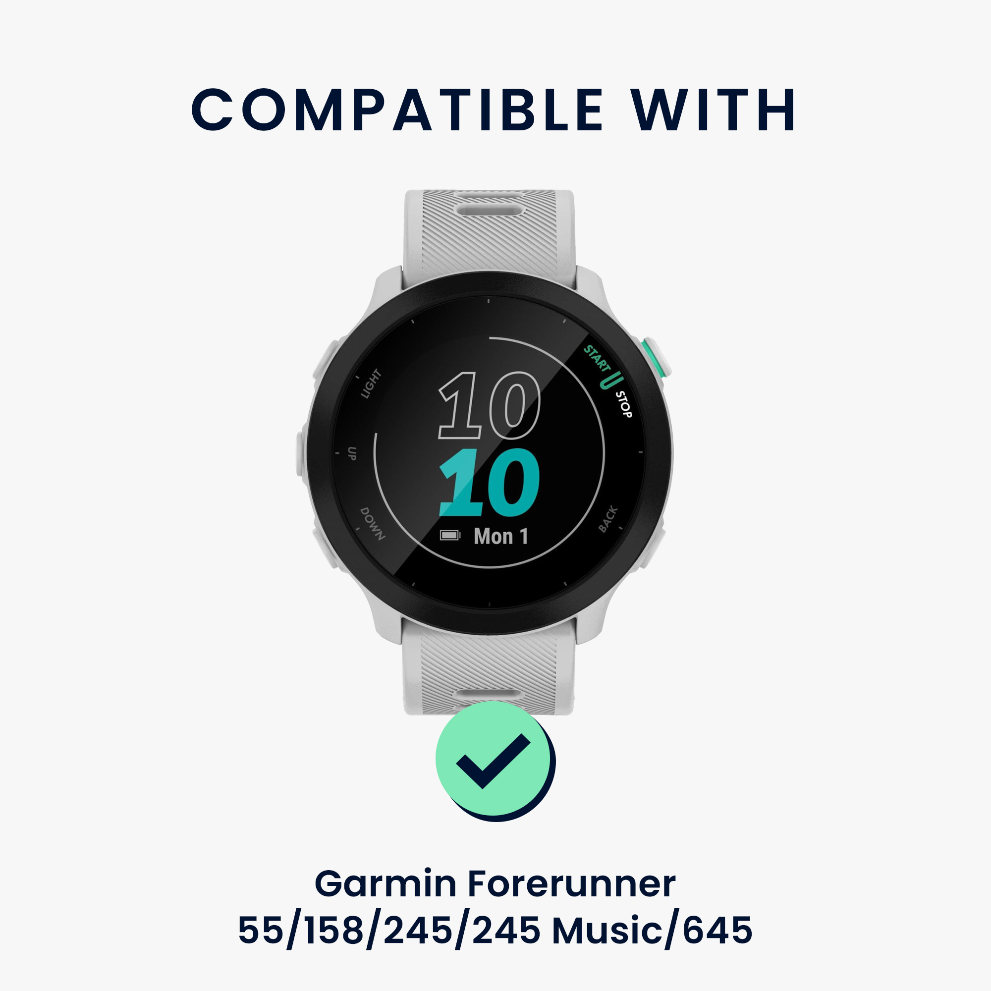Řemínek Garmin Forerunner 55 / 158 / 2 kwmobile nylon 1 ks černá
